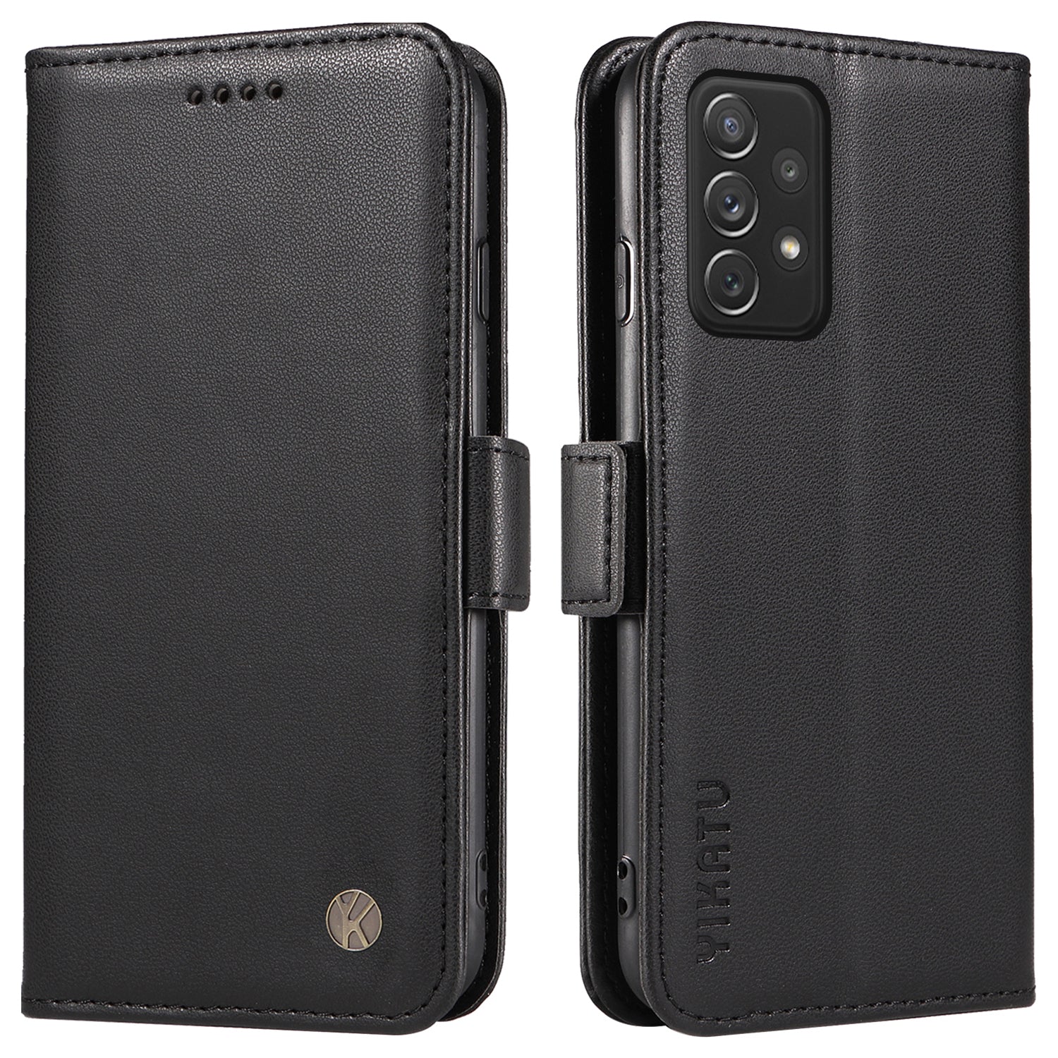 YIKATU YK-003 For Samsung Galaxy A72 4G / 5G Stand Magnetic Cover Leather Phone Shell Wallet Case