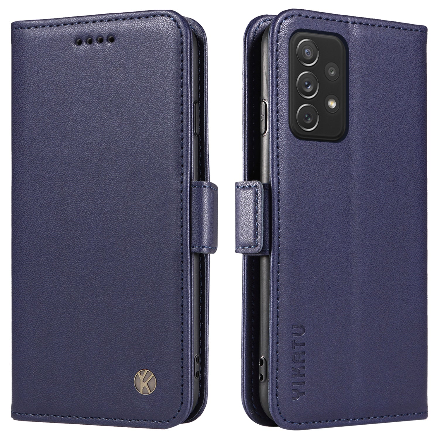 YIKATU YK-003 For Samsung Galaxy A72 4G / 5G Stand Magnetic Cover Leather Phone Shell Wallet Case