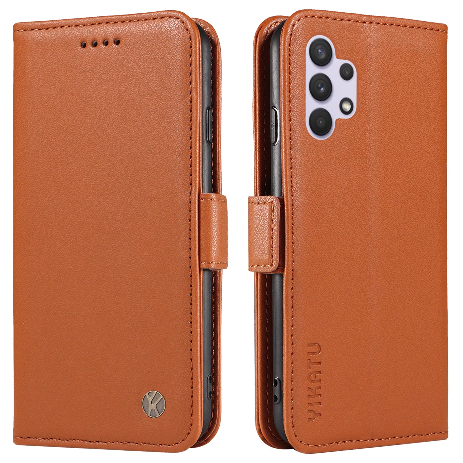 YIKATU YK-003 Leather Phone Shell for Samsung Galaxy A32 4G (EU Version) Wallet Case Stand Magnetic Cover