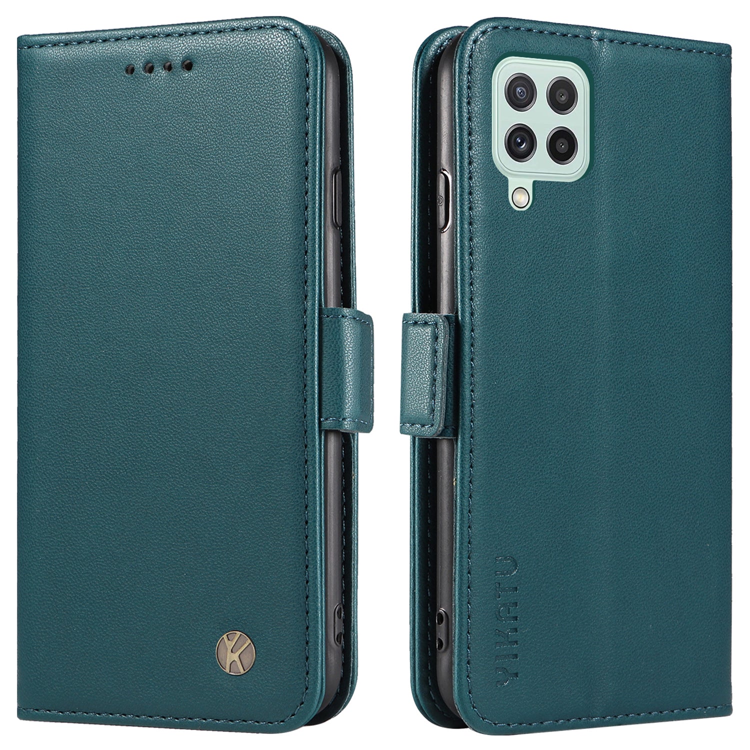 YIKATU YK-003 For Samsung Galaxy A22 4G (EU Version) / M22 / M32 (Global Version) 4G PU Leather Stand Phone Cover Wallet Case
