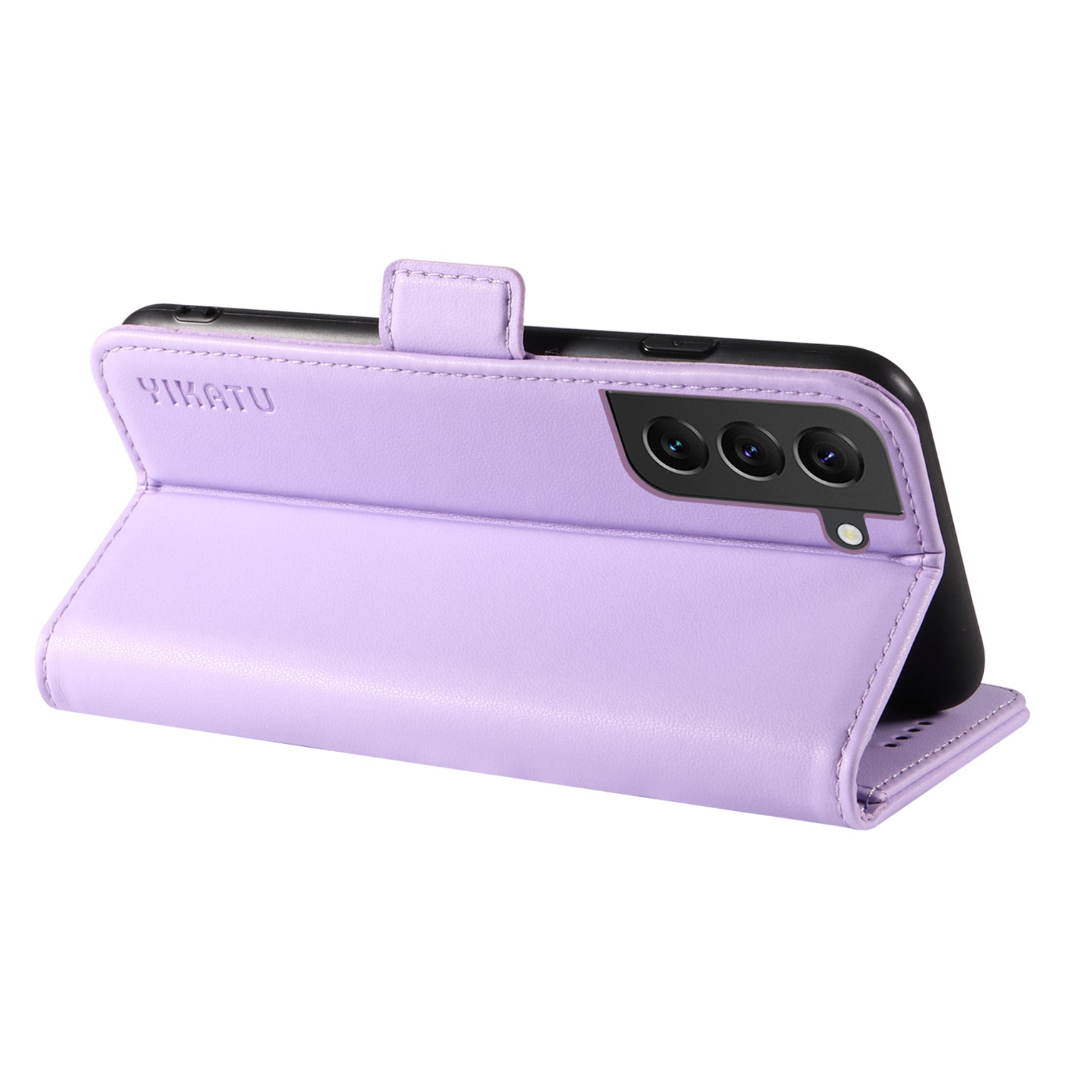 YIKATU YK-003 PU Leather Flip Cover for Samsung Galaxy S22 5G Case Anti-Drop Phone Shell with Wallet