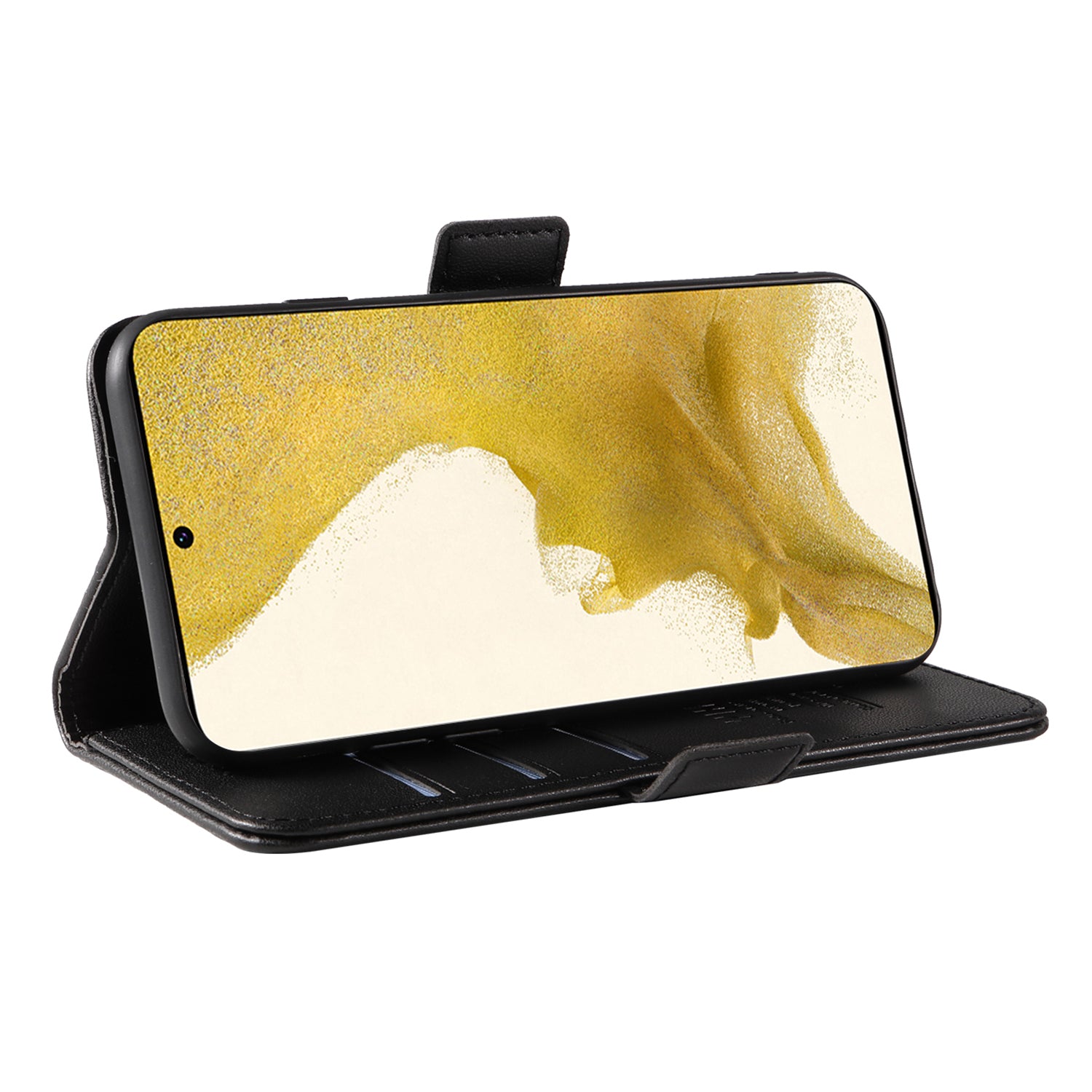 YIKATU YK-003 PU Leather Flip Cover for Samsung Galaxy S22 5G Case Anti-Drop Phone Shell with Wallet