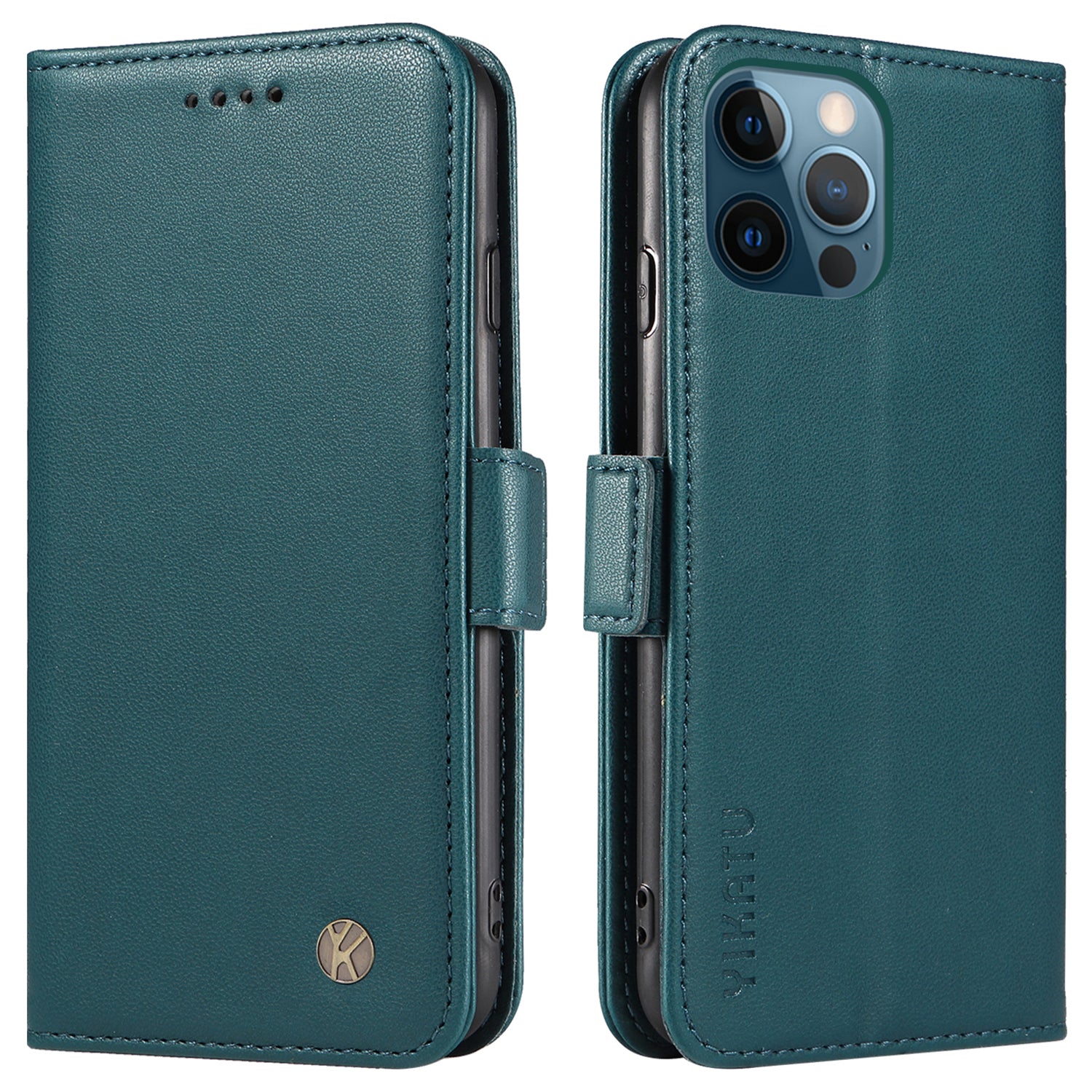YIKATU YK-003 Phone Shell for iPhone 12 Pro Max 6.7 inch Wallet Phone Case Leather Flip Cover