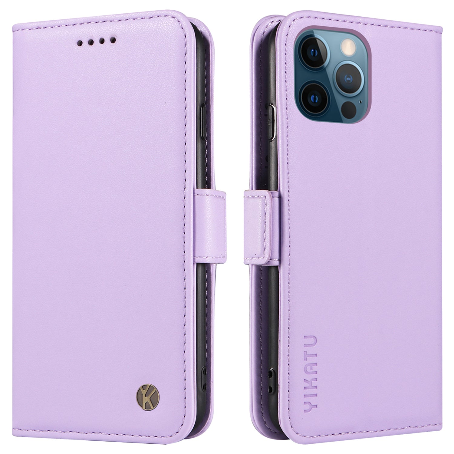 YIKATU YK-003 Phone Shell for iPhone 12 Pro Max 6.7 inch Wallet Phone Case Leather Flip Cover