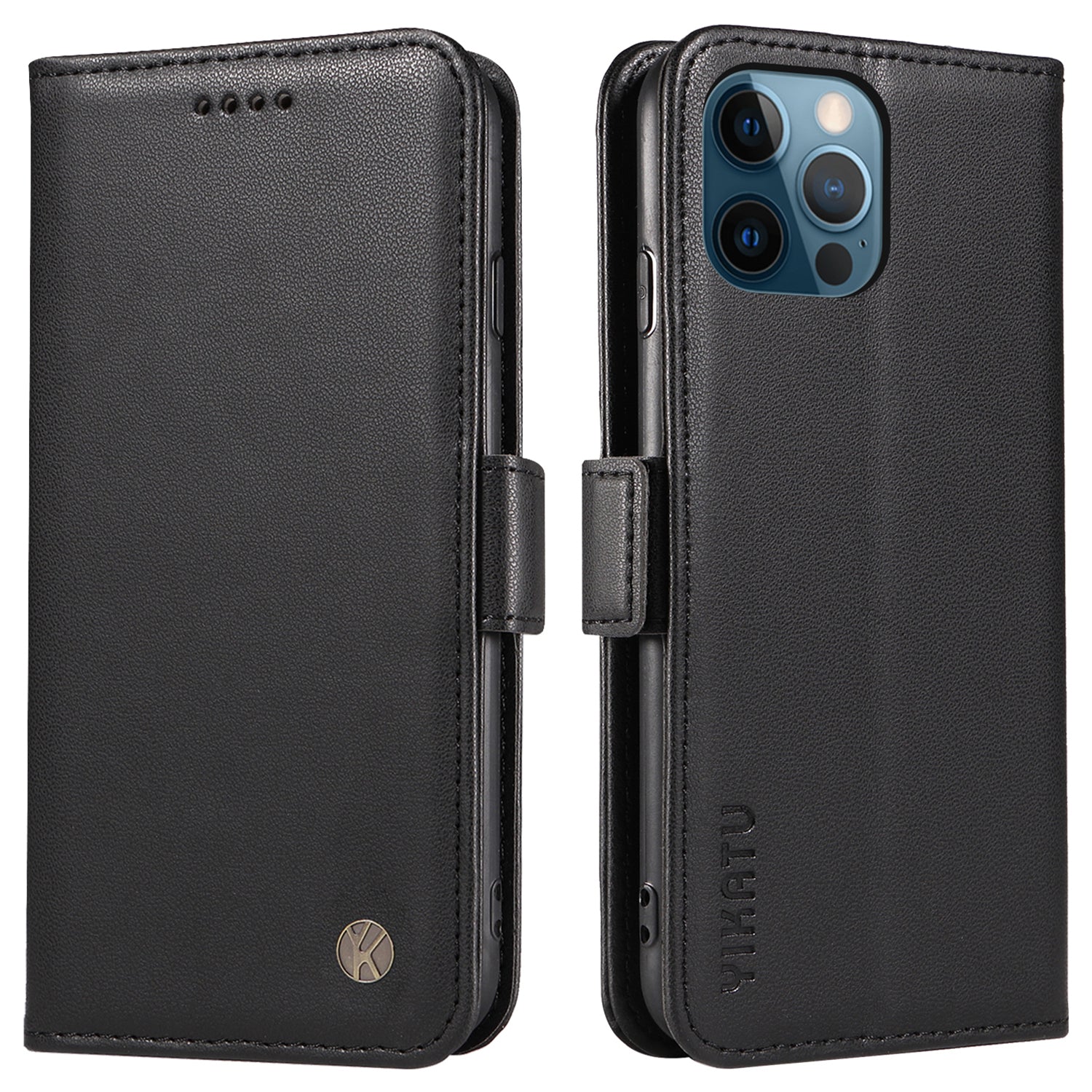 YIKATU YK-003 Phone Shell for iPhone 12 Pro Max 6.7 inch Wallet Phone Case Leather Flip Cover