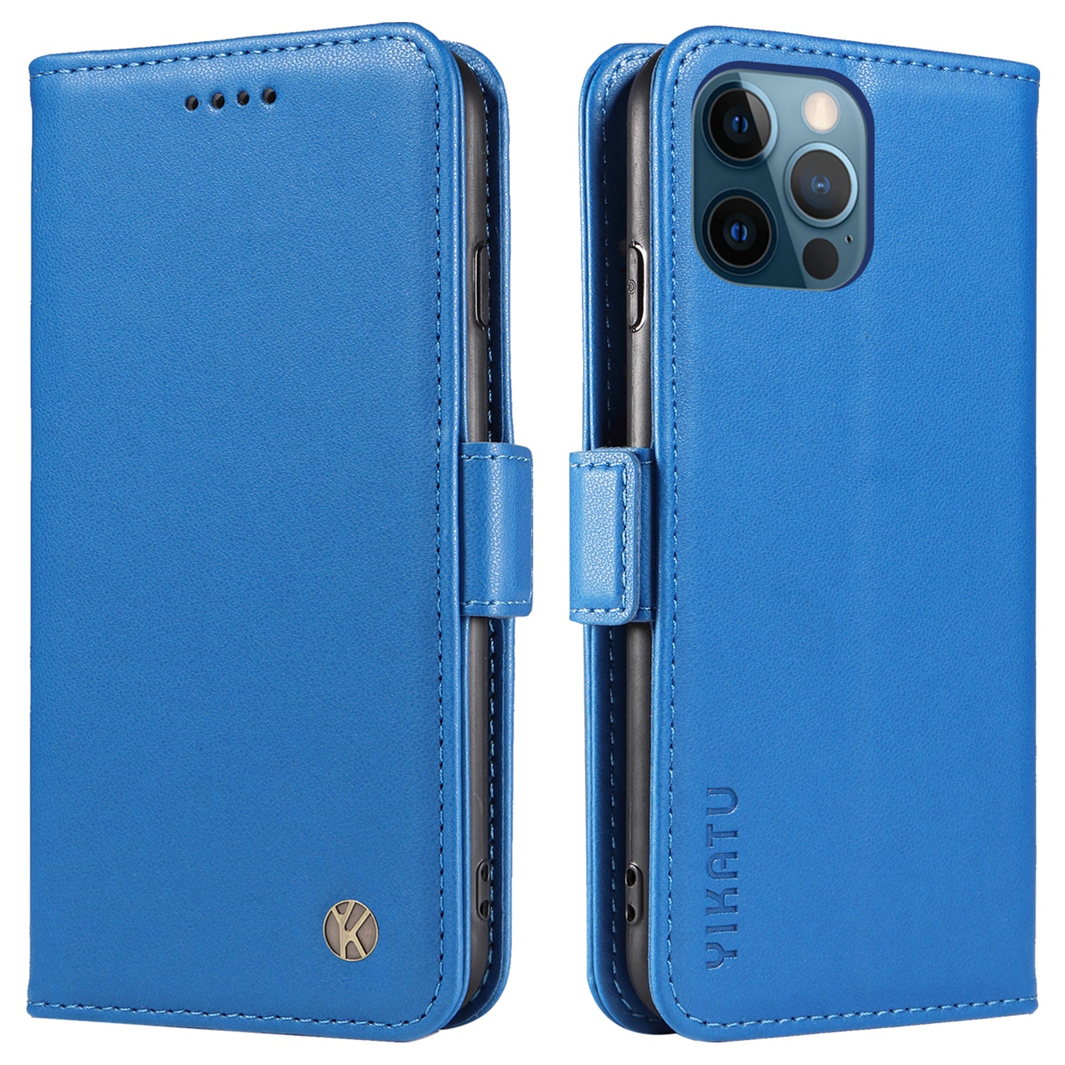 YIKATU YK-003 Phone Shell for iPhone 12 Pro Max 6.7 inch Wallet Phone Case Leather Flip Cover