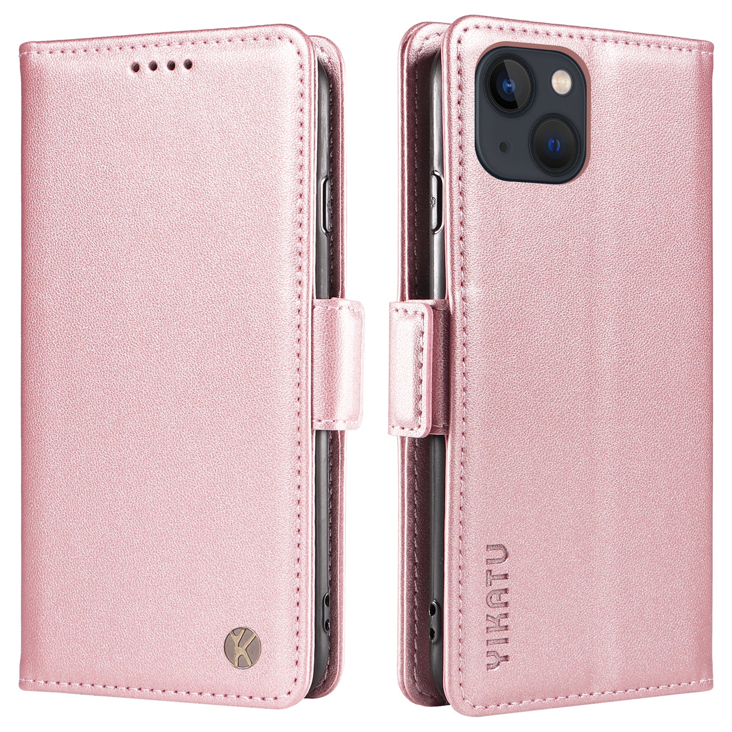 YIKATU YK-003 For iPhone 13 6.1 inch Magnetic Folio Flip Wallet Cover PU Leather Stand Phone Case