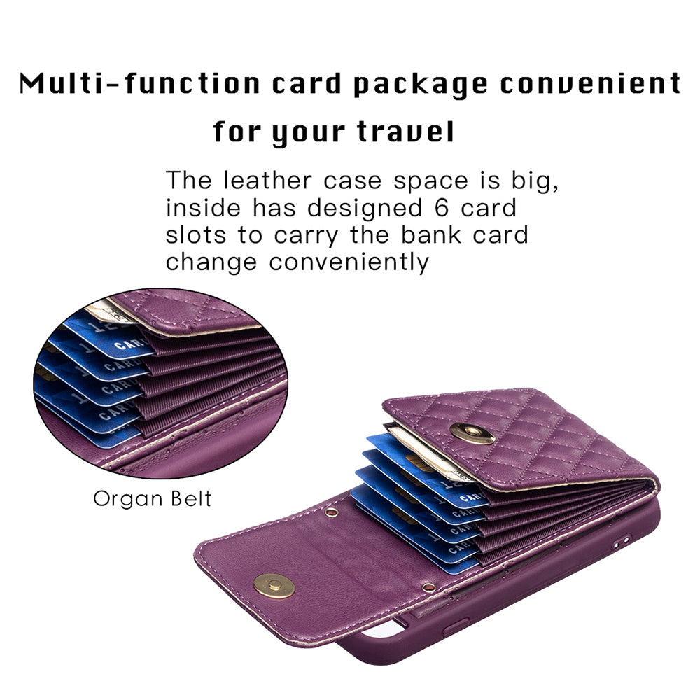 BF20 Anti-drop Case for iPhone 6/6s/7/8 4.7-inch PU Leather Coated TPU Phone Cover with Card Holder