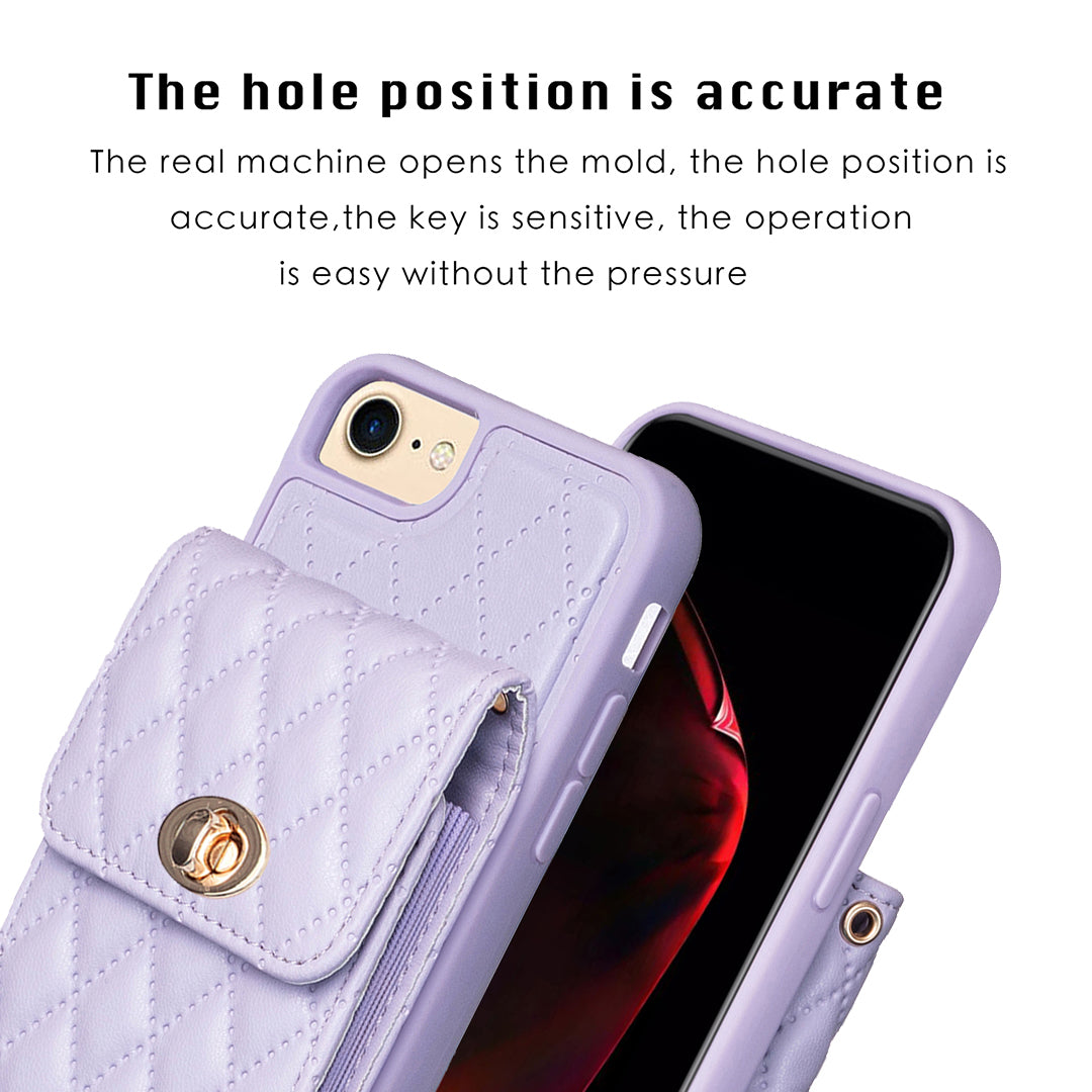 BF20 Anti-drop Case for iPhone 6/6s/7/8 4.7-inch PU Leather Coated TPU Phone Cover with Card Holder