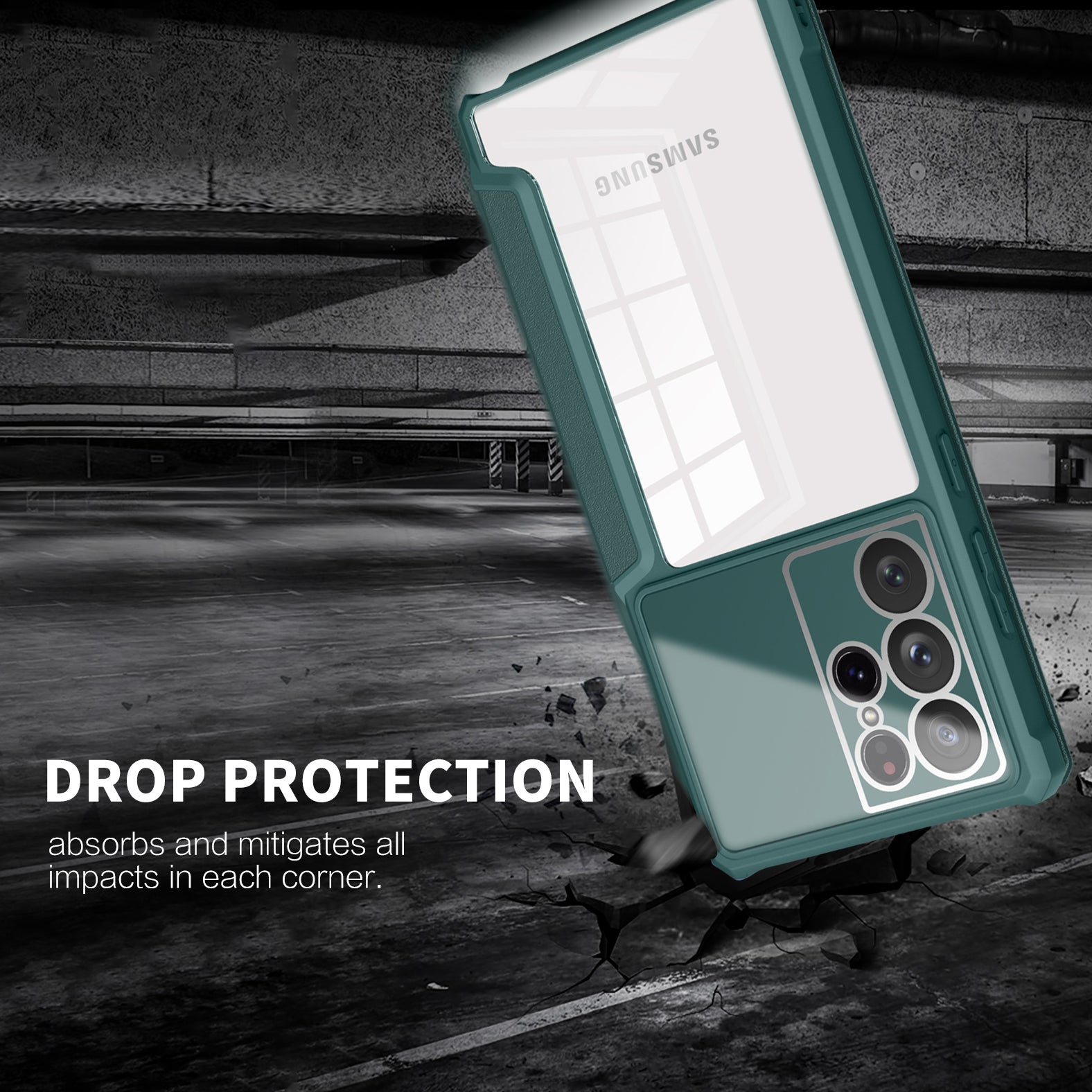 Til Samsung Galaxy S23 Ultra Stand Kortholder Telefon Case Læder TPU PC Telefon Cover 