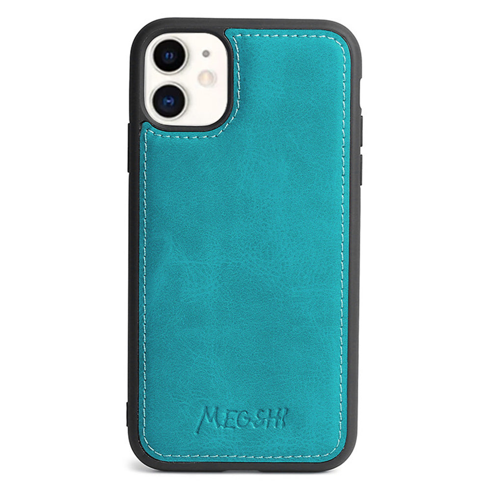 MEGSHI 020 Series for iPhone 12 mini 5.4 inch PU Leather Stand Cover Detachable 2-in-1 Wallet Case with Shoulder Strap