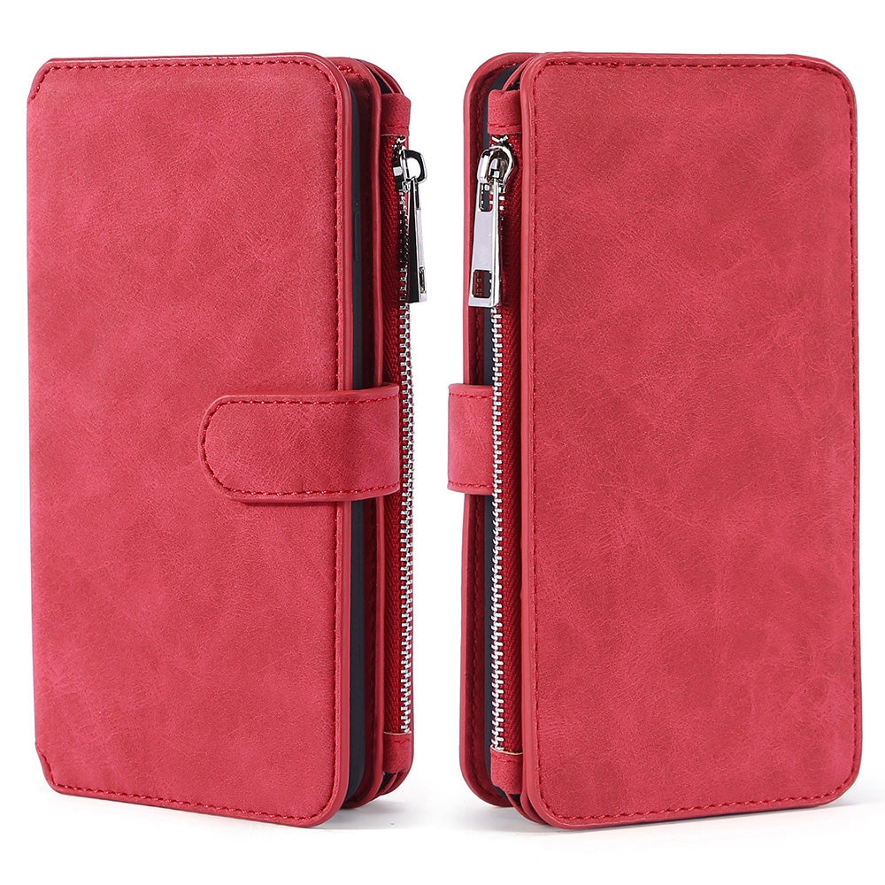 MEGSHI 007 Series for iPhone 12 mini 5.4 inch Protective Case TPU PC Phone Shell with Detachable PU Leather Wallet
