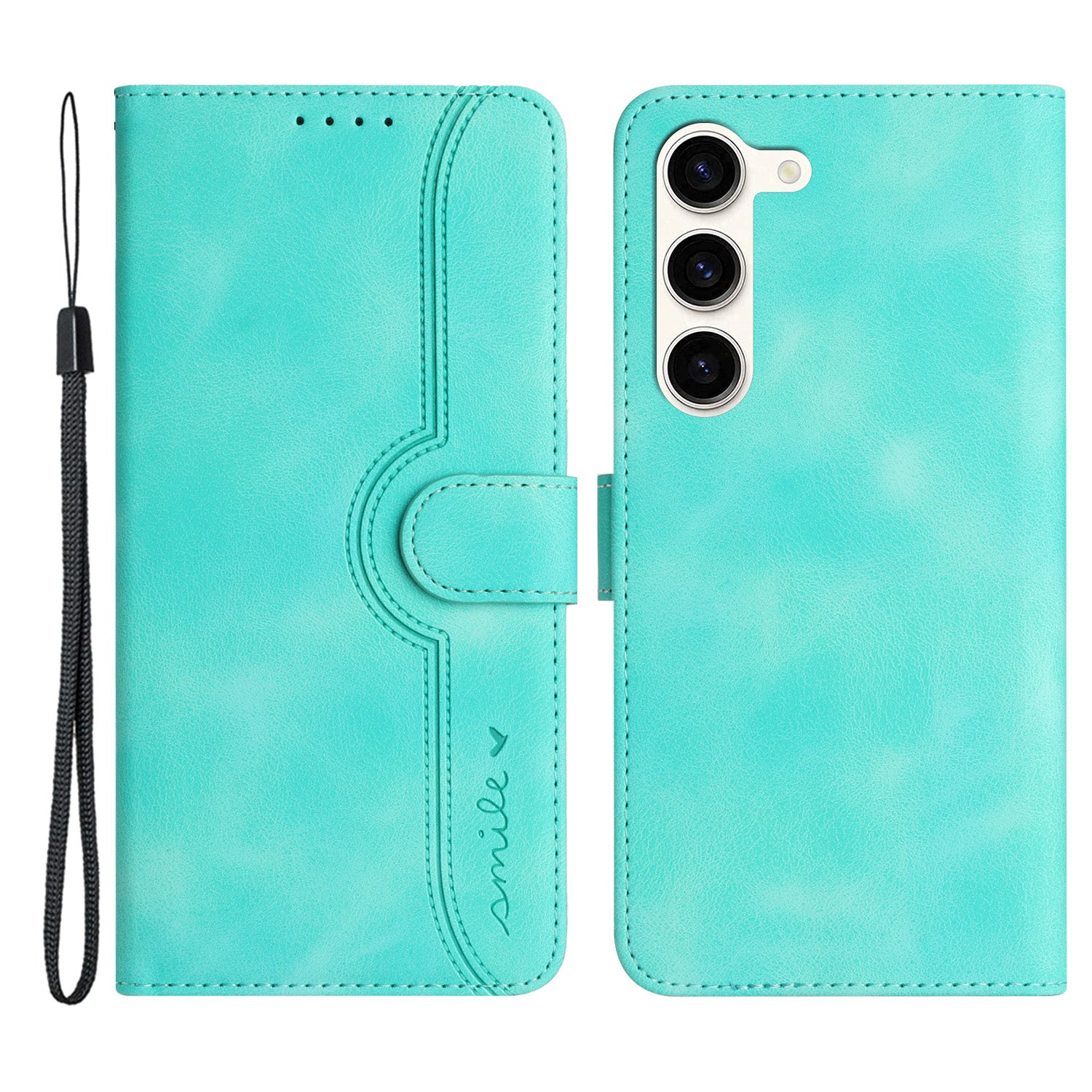 YX003 For Samsung Galaxy S23 Wallet PU Leather Phone Stand Case Imprinted Pattern Cover