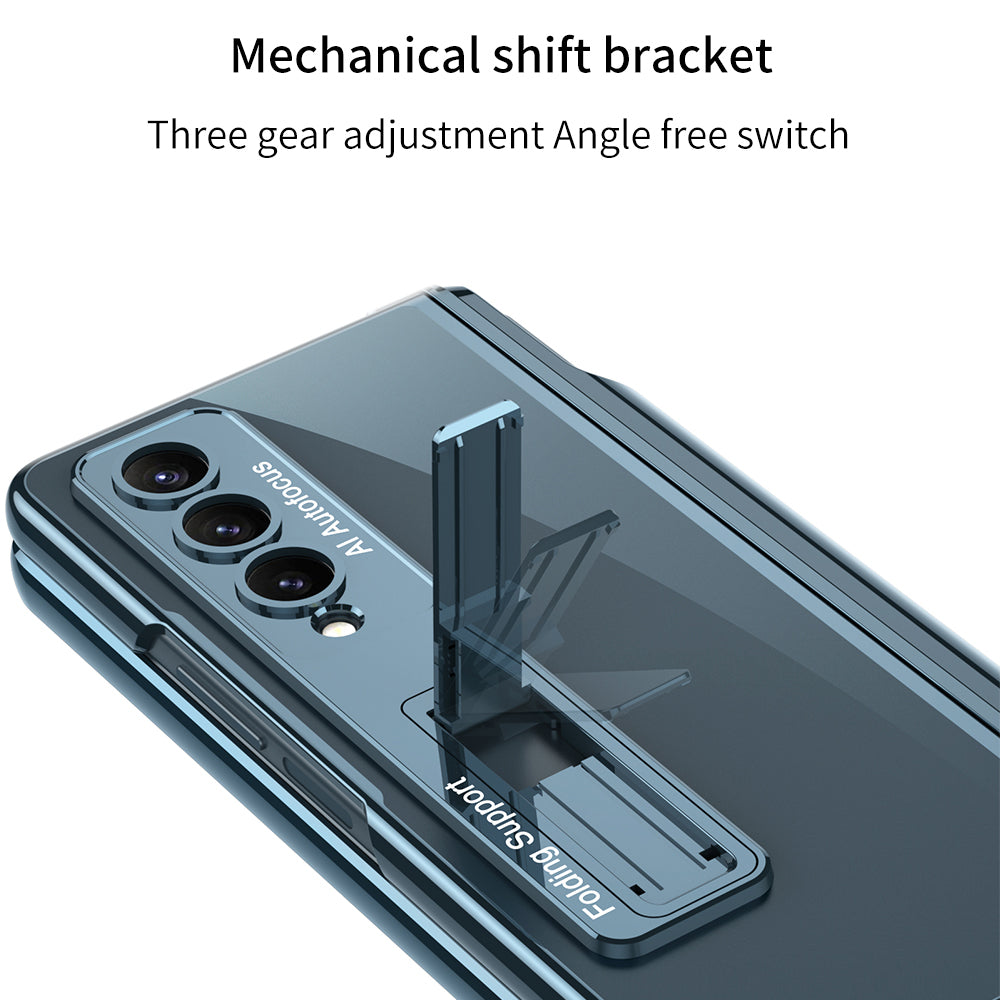 GKK Anti-Spy Slim Case til Samsung Galaxy Z Fold4 5G Hard PC Kickstand Phone Case med frontskærmbeskytter