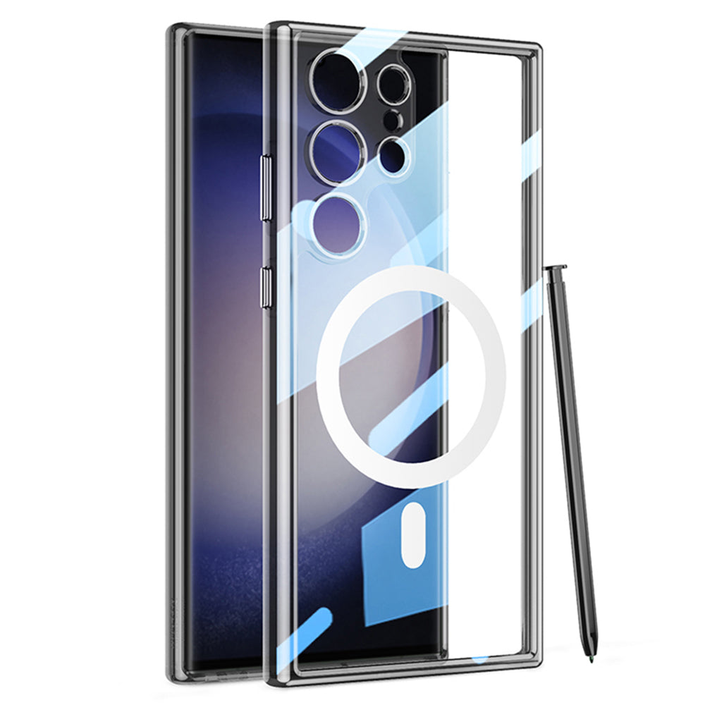 GKK Magnetic TPU PC Phone Case for Samsung Galaxy S23 Ultra 5G Case HD Clear Protective Cell Phone Cover