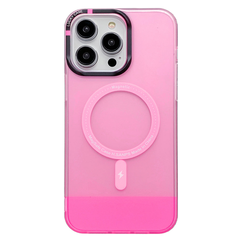 For iPhone 13 Pro Magnetic Phone Case Dual Color IMD Phone Cover