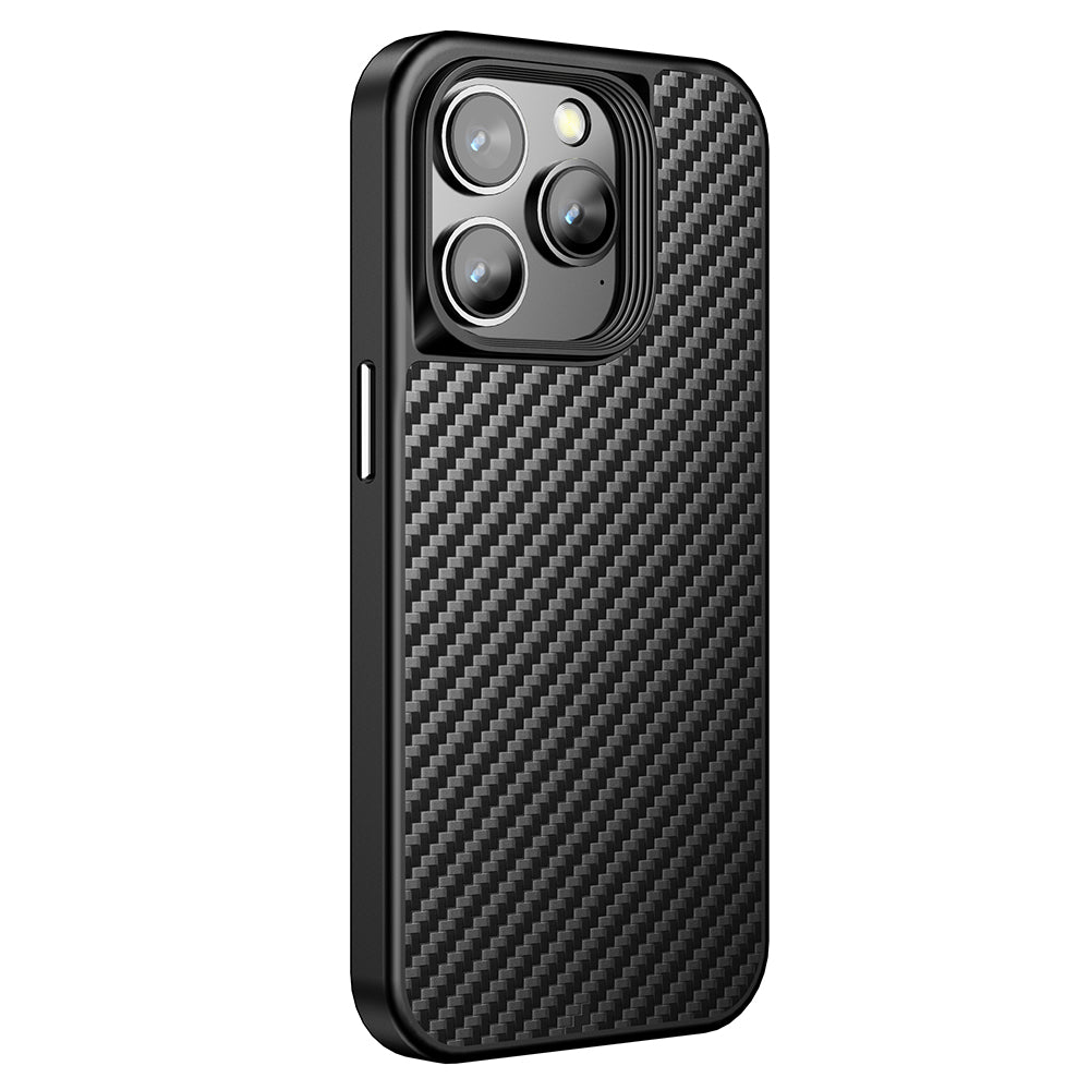 Magnetic Case for iPhone 14 Pro Max Aramid Fiber TPU Carbon Fiber Texture Phone Cover
