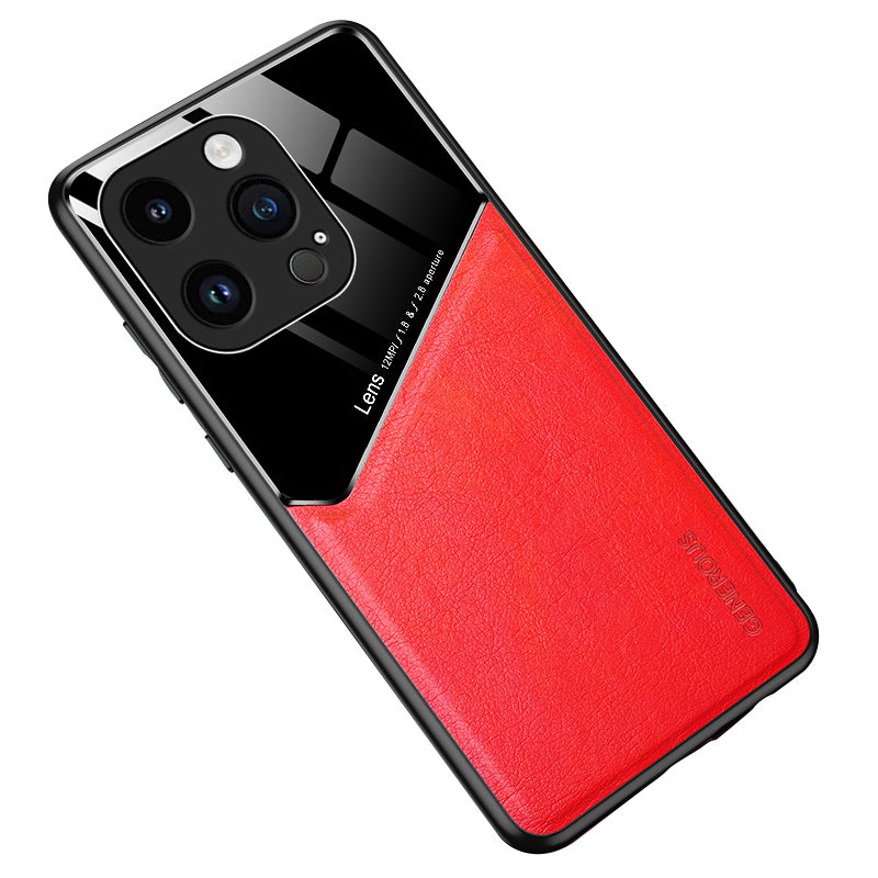 TPU PC PU Leather Phone Cover for iPhone 14 Pro Case Anti-Scratch Phone Shell Support Magnetic Car Mount