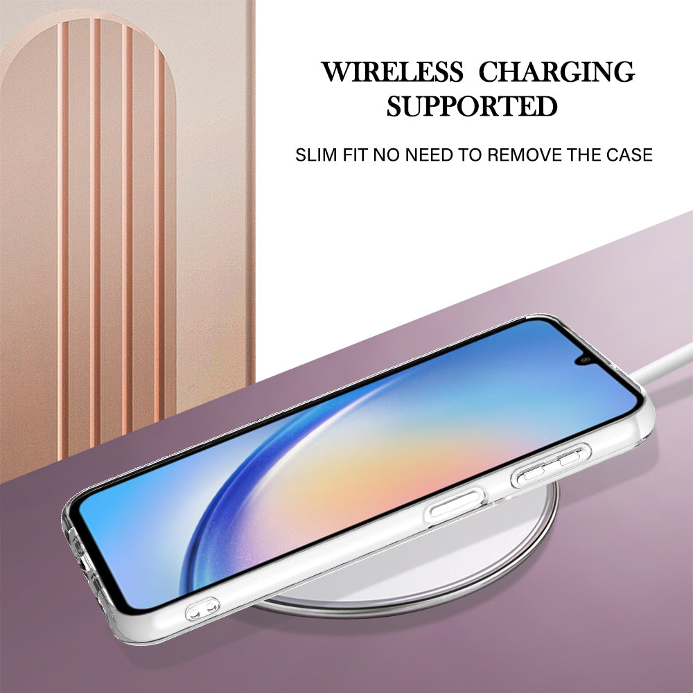 YB IMD Series-1 TPU telefoncover til Samsung Galaxy A24 4G galvaniseret kant marmor blomstermønster IMD cover