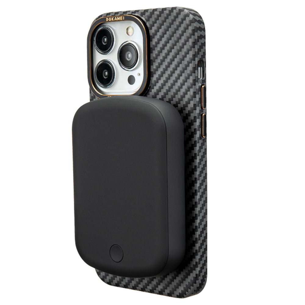 DGKAMEI For iPhone 14 Pro Carbon Fiber Texture Magnetic Phone Case Hard PC Anti-scratch Cover Compatible with Magsafe