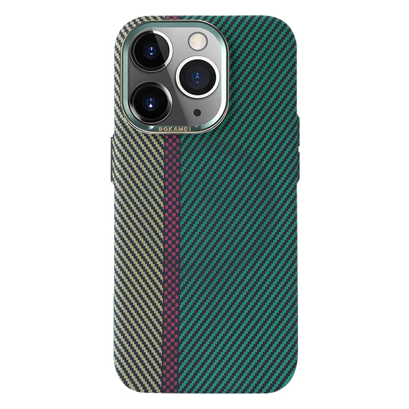 DGKAMEI For iPhone 14 Pro Compatible with MagSafe Color Splicing Carbon Fiber Texture Phone Case Ultra Thin Cover