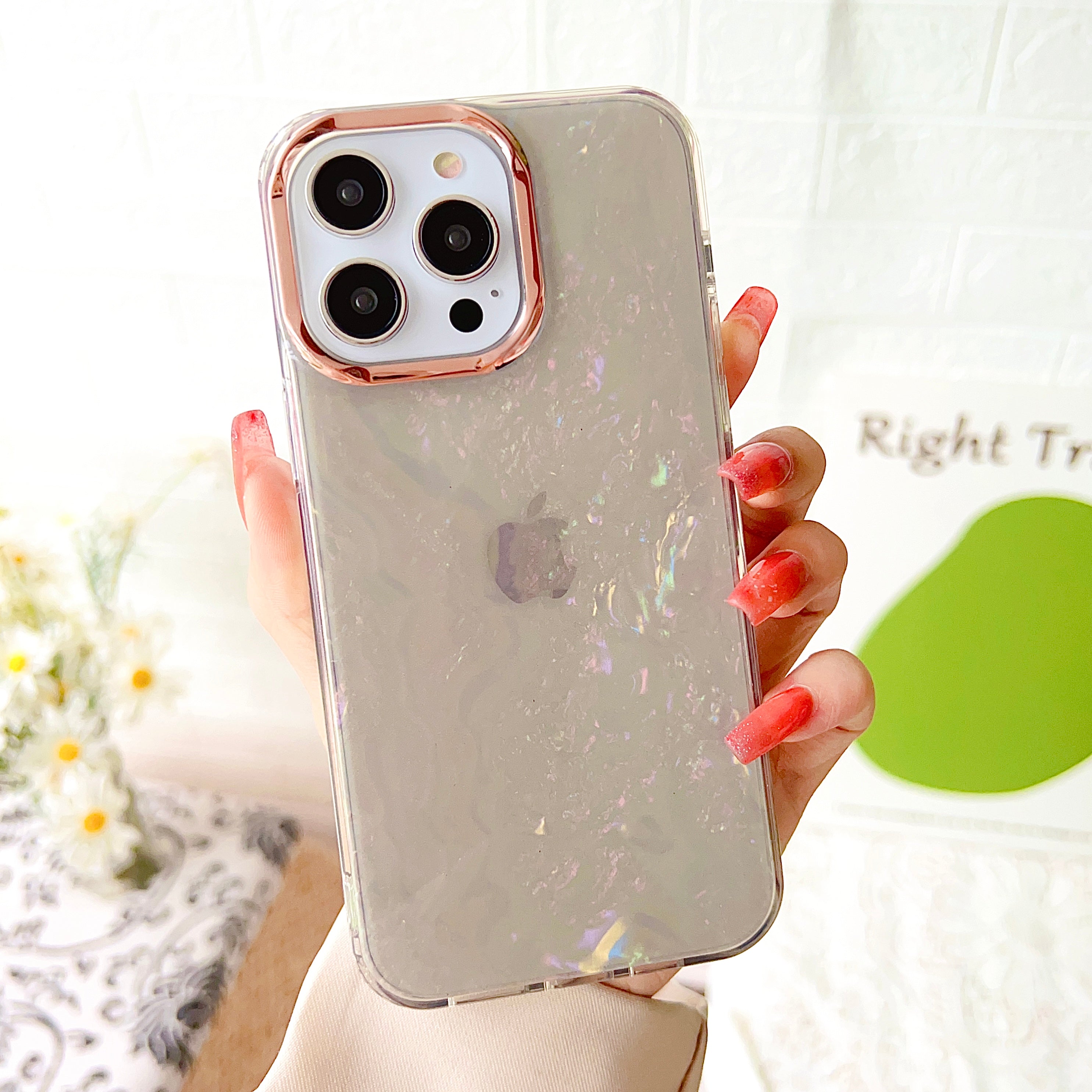 For iPhone 13 Pro 6.1 inch Shockproof Phone Case Shell Pattern IMD Cover