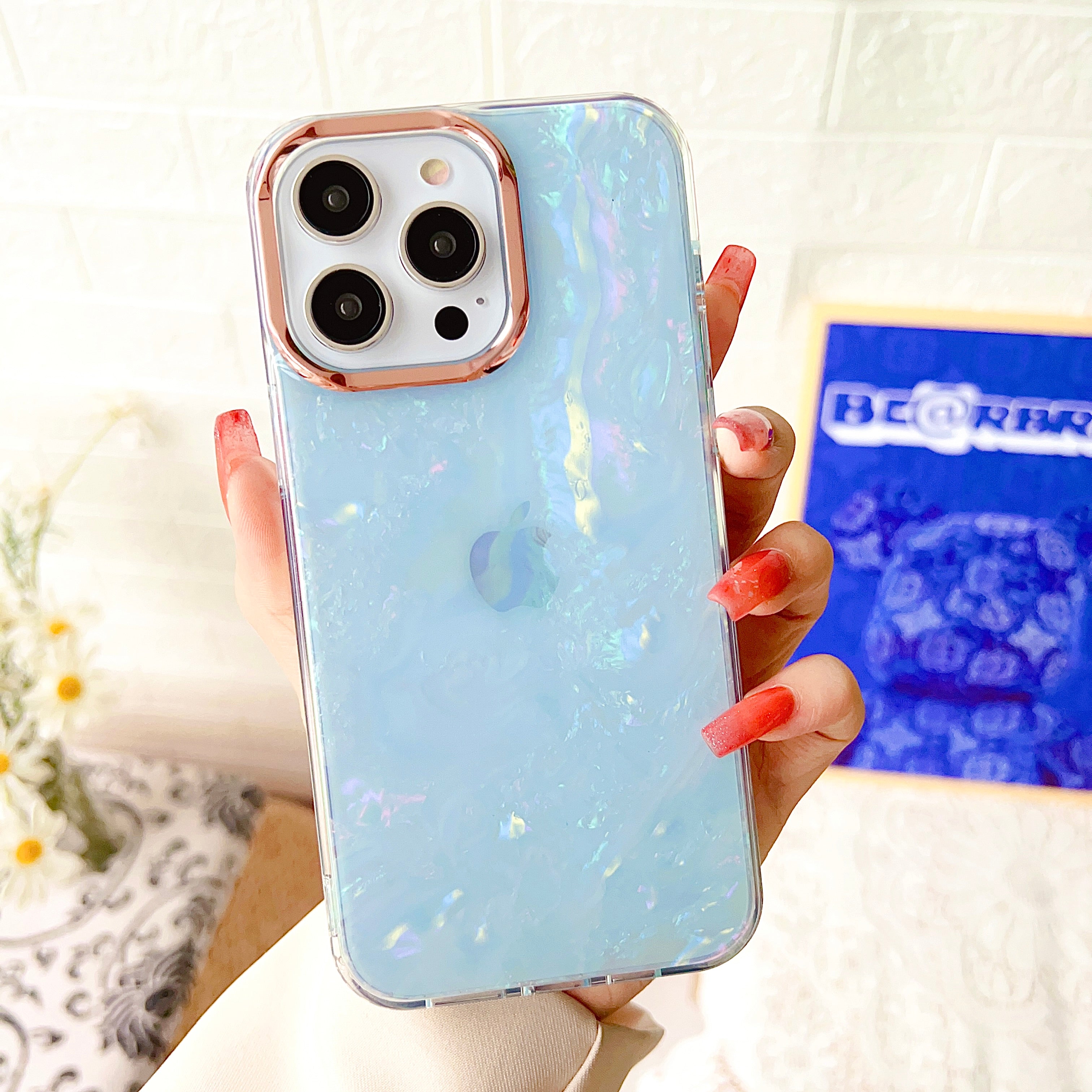 For iPhone 14 Pro Shell Pattern IMD Anti-Scratch Case Phone Cover