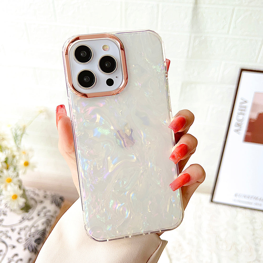 For iPhone 14 Pro Max Shell Pattern IMD Case Anti-Scratch Phone Cover