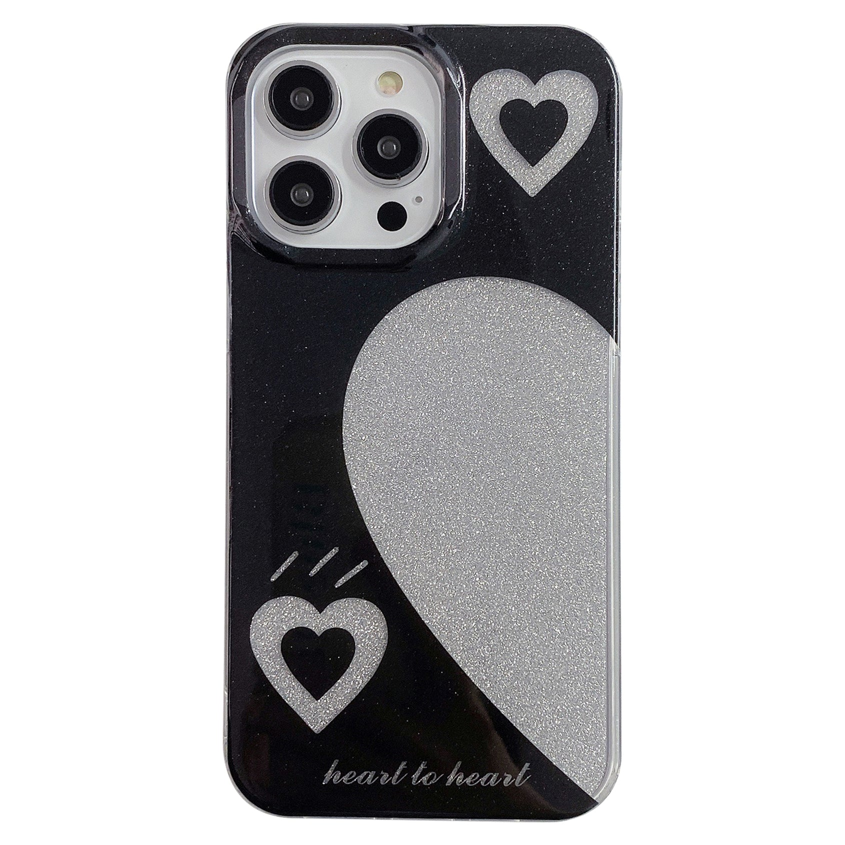 For iPhone 13 Pro Max 6.7 inch Back Cover IMD Glitter Powder Anti-drop Phone Protective Case