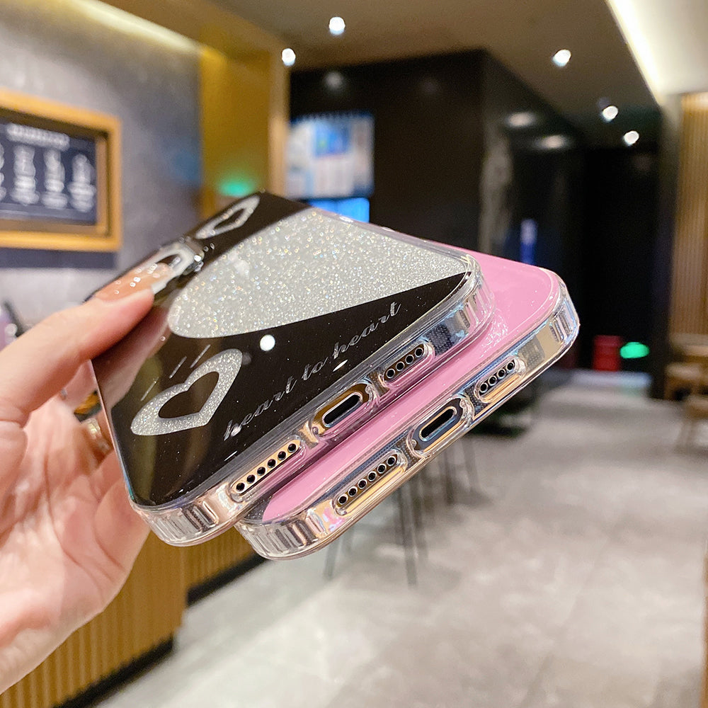 For iPhone 13 Pro Max 6.7 inch Back Cover IMD Glitter Powder Anti-drop Phone Protective Case