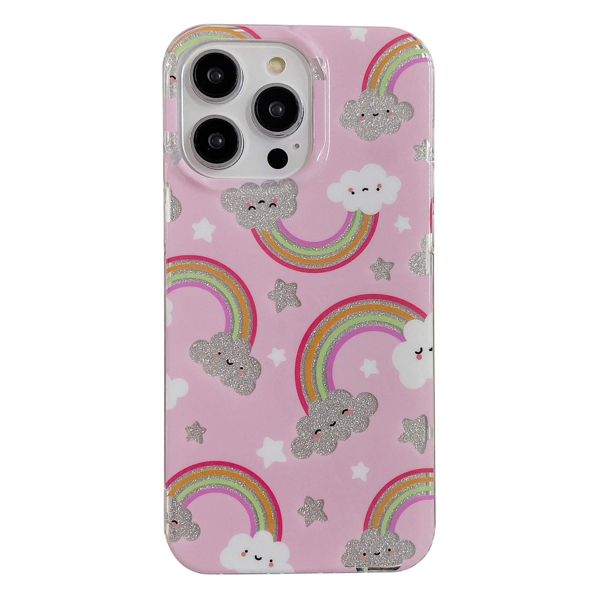 For iPhone 14 Pro Max IMD Glitter Powder Back Cover Anti-drop Phone Protective Case