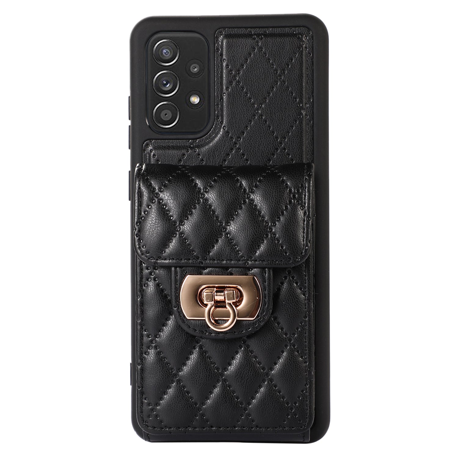 For Samsung Galaxy A53 5G Kickstand Cell Phone Case PU Leather Coated TPU Card Slot Cover