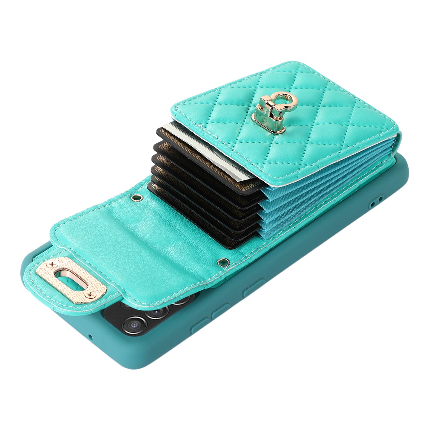 For Samsung Galaxy A53 5G Kickstand Cell Phone Case PU Leather Coated TPU Card Slot Cover