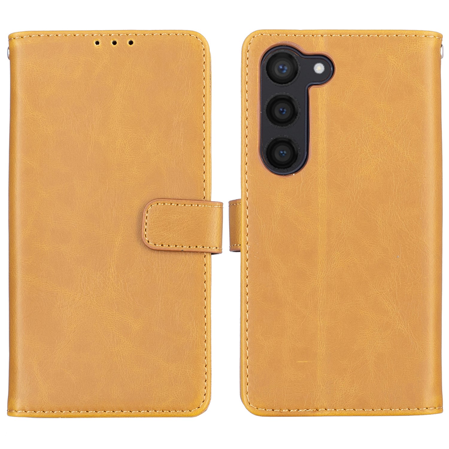Stand Wallet Case for Samsung Galaxy S23 PU Leather Retro Crazy Horse Texture Phone Cover