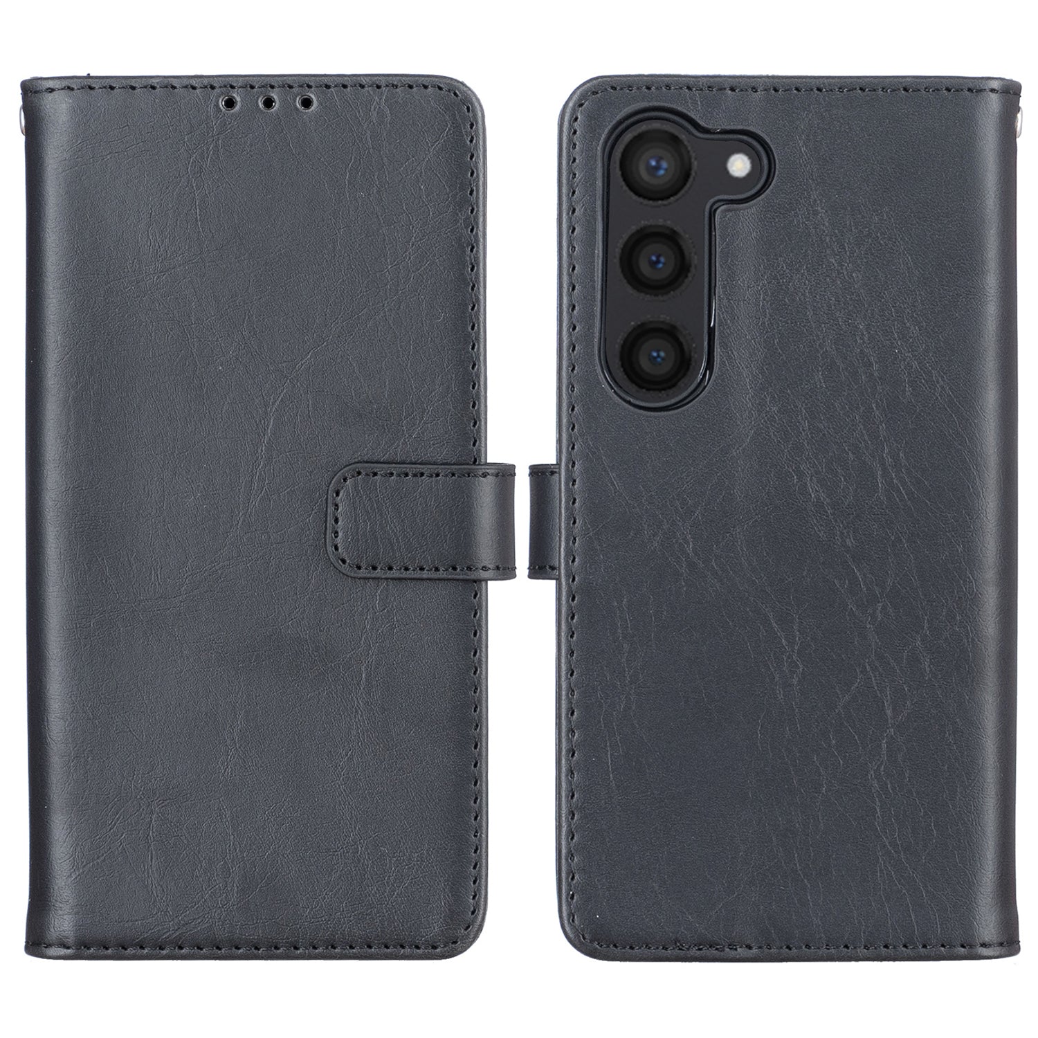 Phone Leather Case for Samsung Galaxy S23 Retro Crazy Horse Texture Cover with Stand Wallet