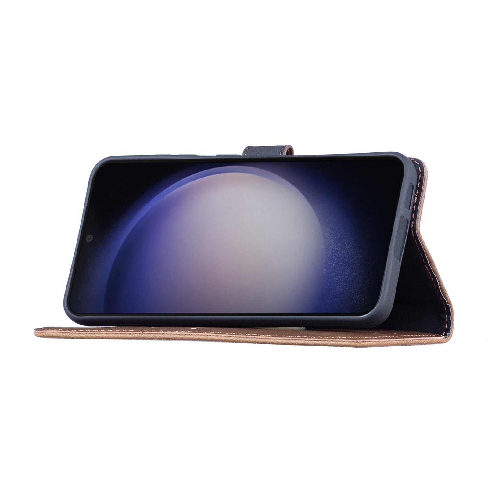 Phone Leather Case for Samsung Galaxy S23 Retro Crazy Horse Texture Cover with Stand Wallet