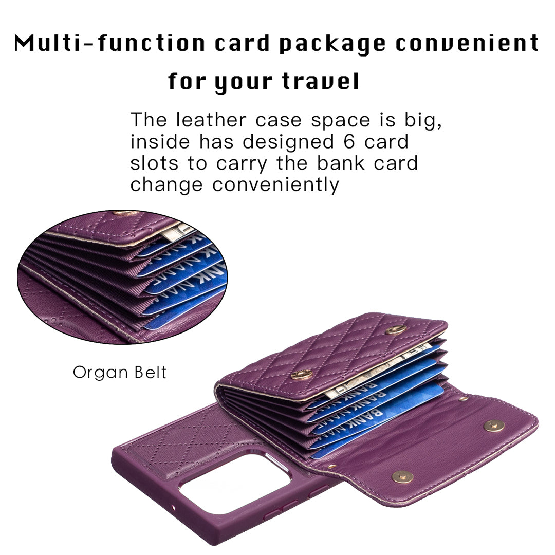 BF23-Style For Samsung Galaxy S22 Ultra 5G Phone Cover Horizontal Card Holder Kickstand PU Leather TPU Case