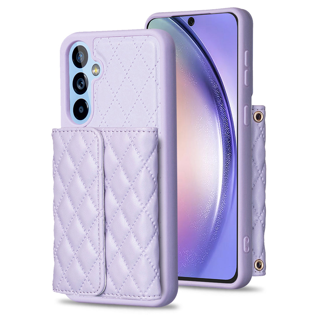 BF23-Style For Samsung Galaxy A54 5G Anti-Dust Phone Cover Kickstand PU Leather TPU Case with Horizontal Card Holder