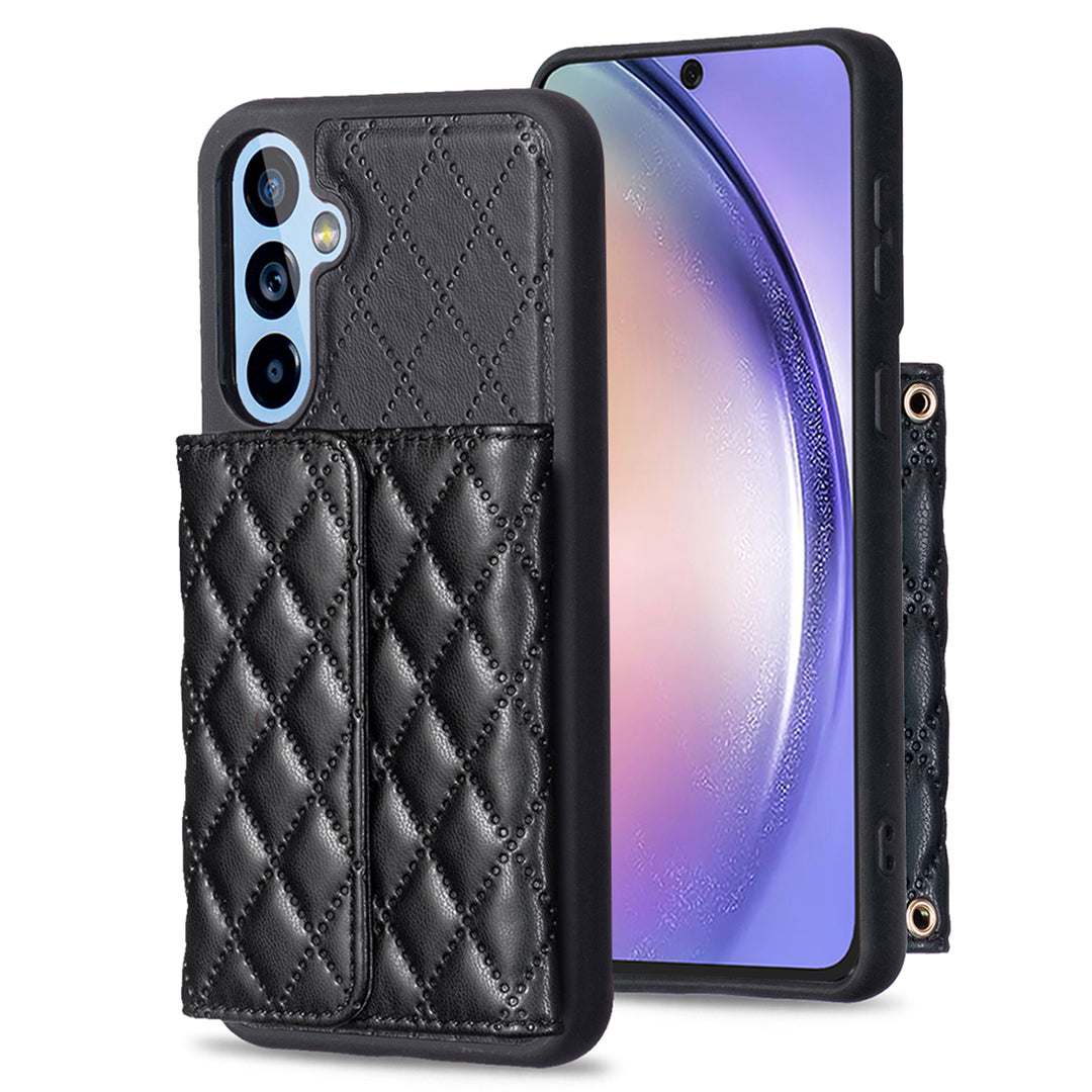 BF23-Style For Samsung Galaxy A54 5G Anti-Dust Phone Cover Kickstand PU Leather TPU Case with Horizontal Card Holder