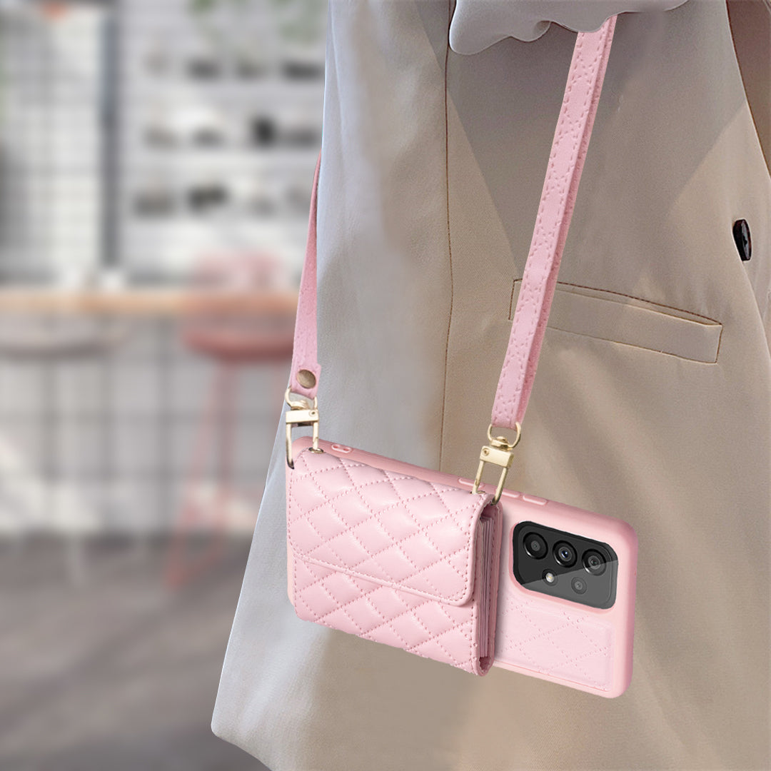 BF23-Style For Samsung Galaxy A53 5G Horizontal Card Holder Phone Cover Kickstand PU Leather TPU Phone Case