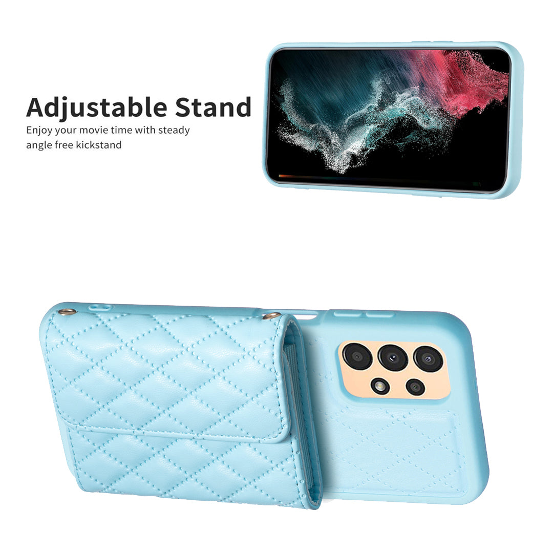 BF23-Style For Samsung Galaxy A13 5G / 4G PU Leather TPU Phone Case Kickstand Cover with Horizontal Card Holder