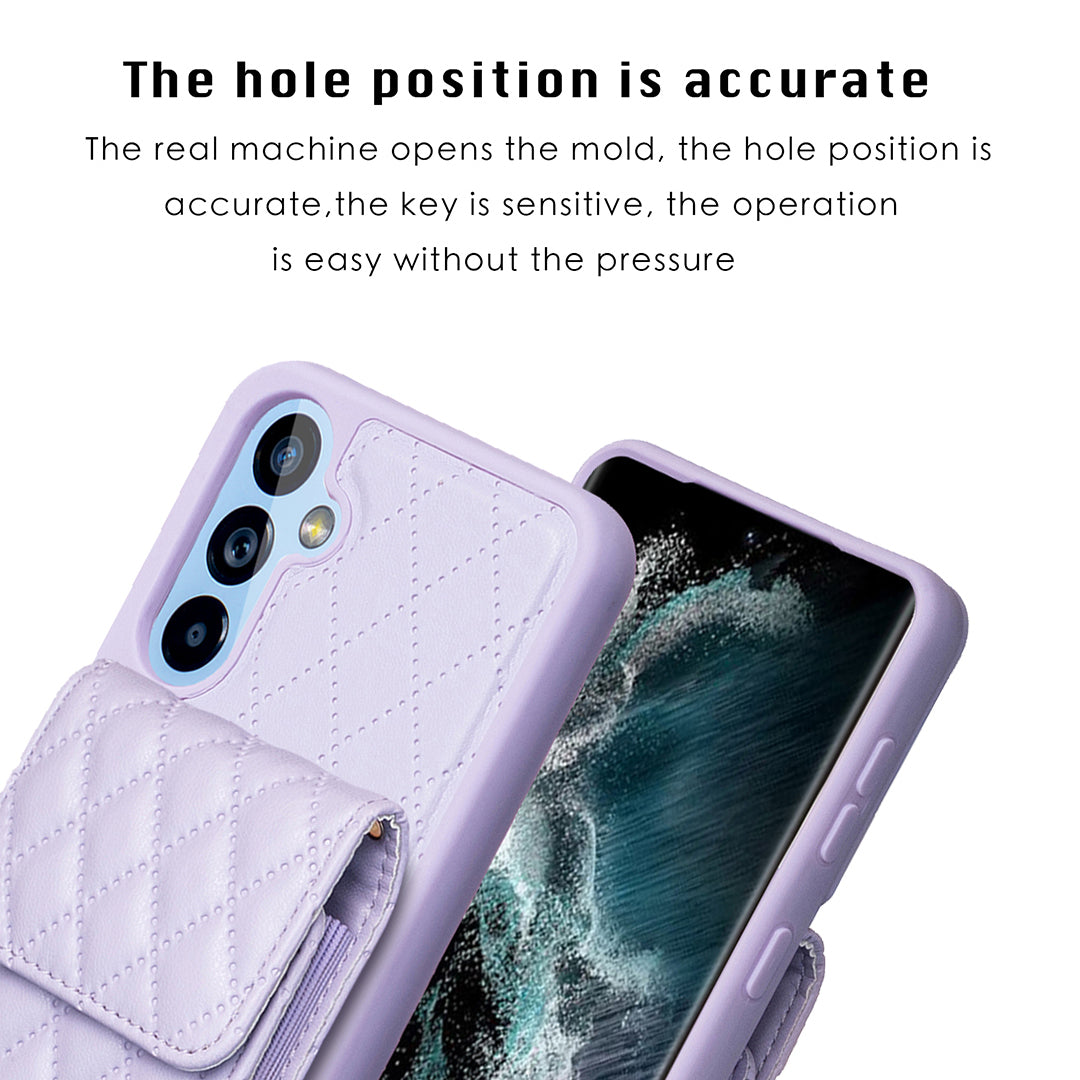 BF22-Style for Samsung Galaxy A54 5G PU Leather TPU Phone Case Vertical Card Holder Pouch Mobile Phone Cover