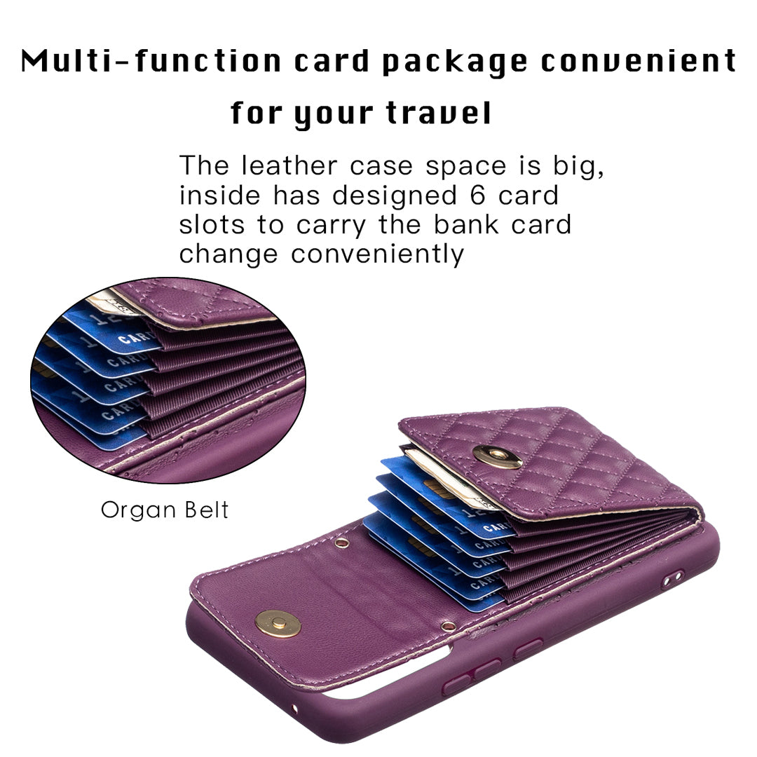 BF22-Style For Samsung Galaxy A53 5G Card Holder Case PU Leather TPU Kickstand Cell Phone Cover