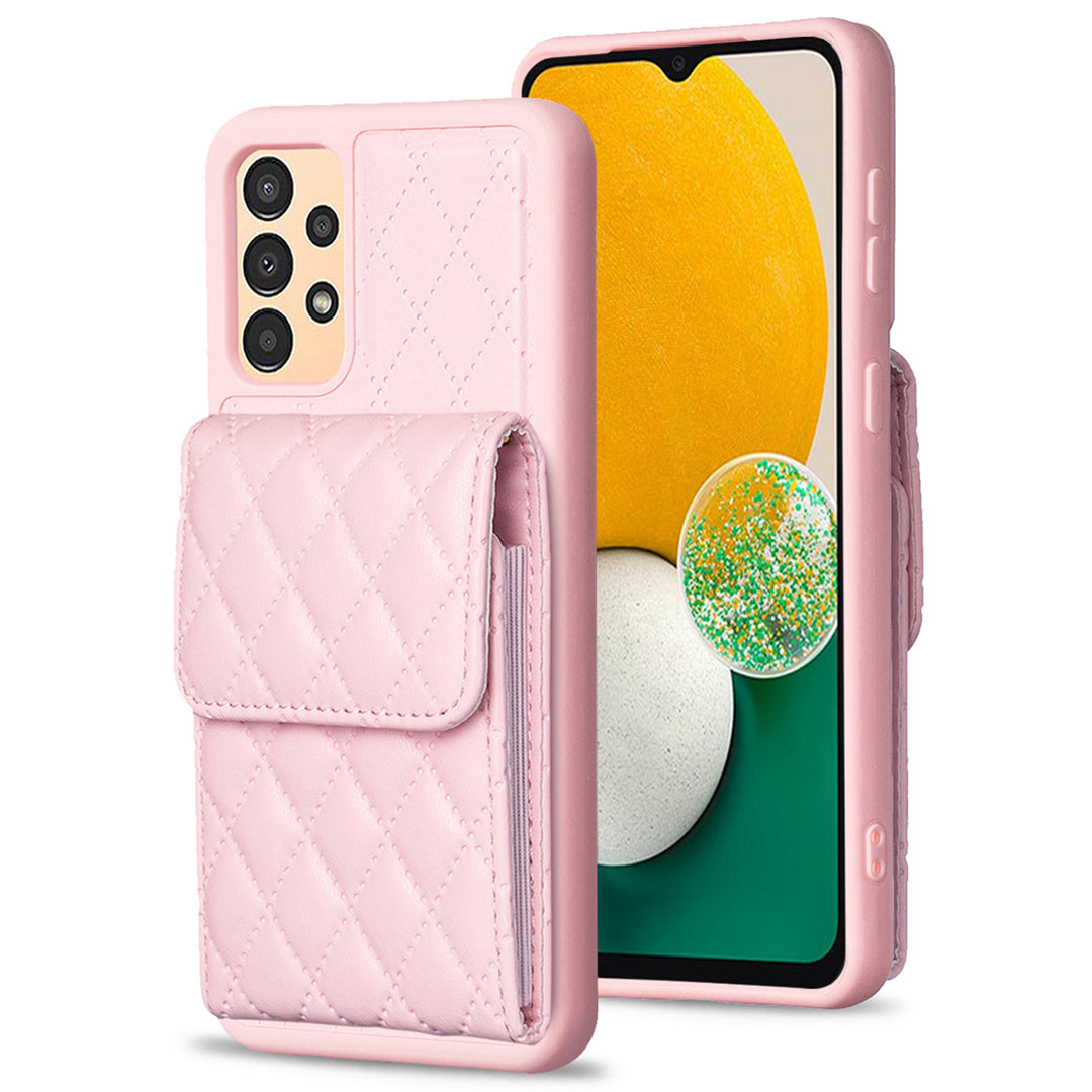 BF22-Style For Samsung Galaxy A13 4G / 5G Phone Case Card Holder Kickstand Leather TPU Cover