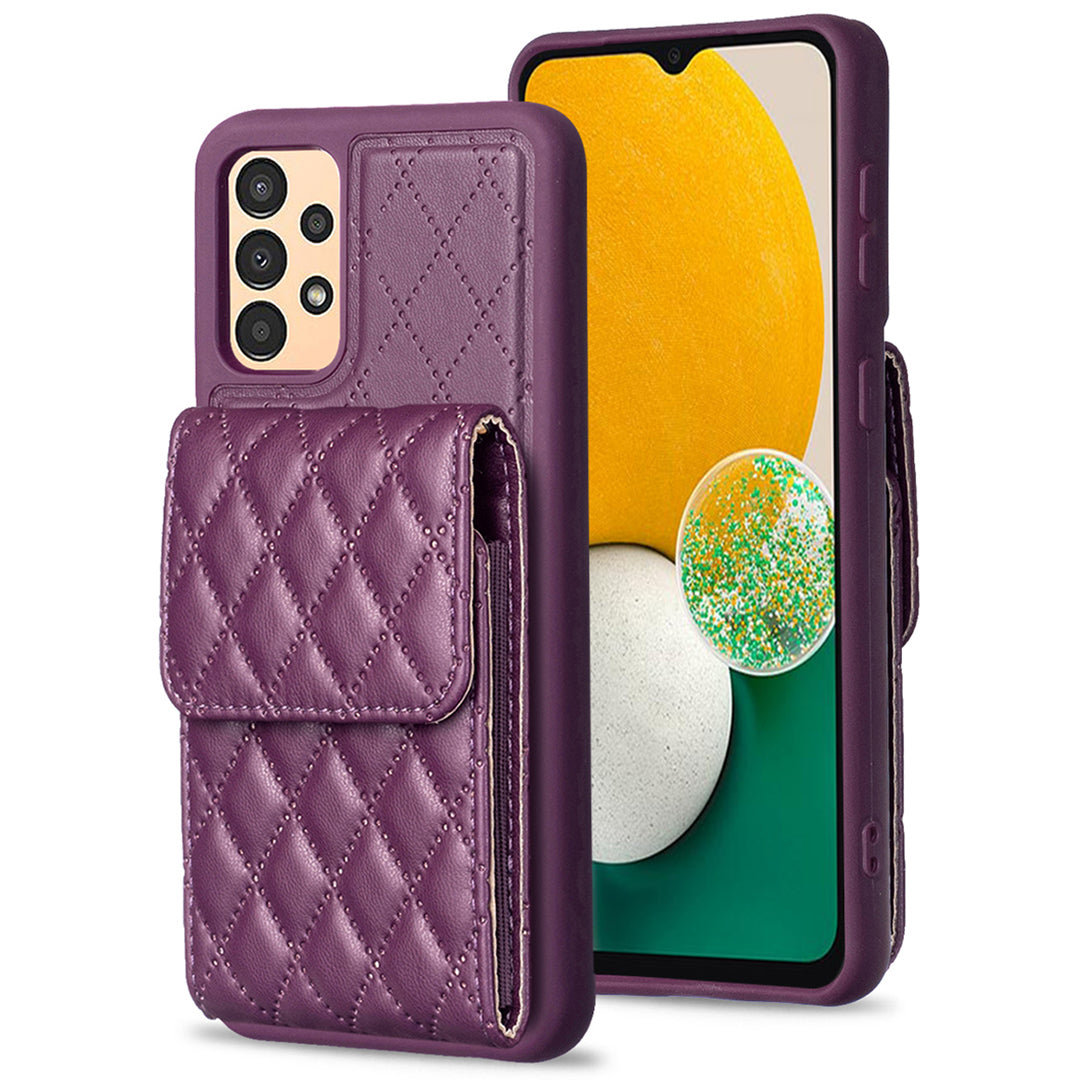 BF22-Style For Samsung Galaxy A13 4G / 5G Phone Case Card Holder Kickstand Leather TPU Cover