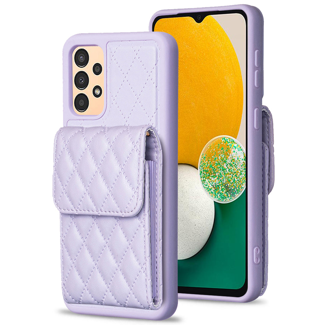 BF22-Style For Samsung Galaxy A13 4G / 5G Phone Case Card Holder Kickstand Leather TPU Cover