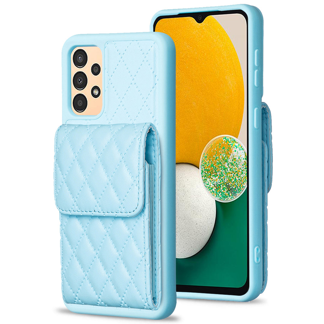 BF22-Style For Samsung Galaxy A13 4G / 5G Phone Case Card Holder Kickstand Leather TPU Cover