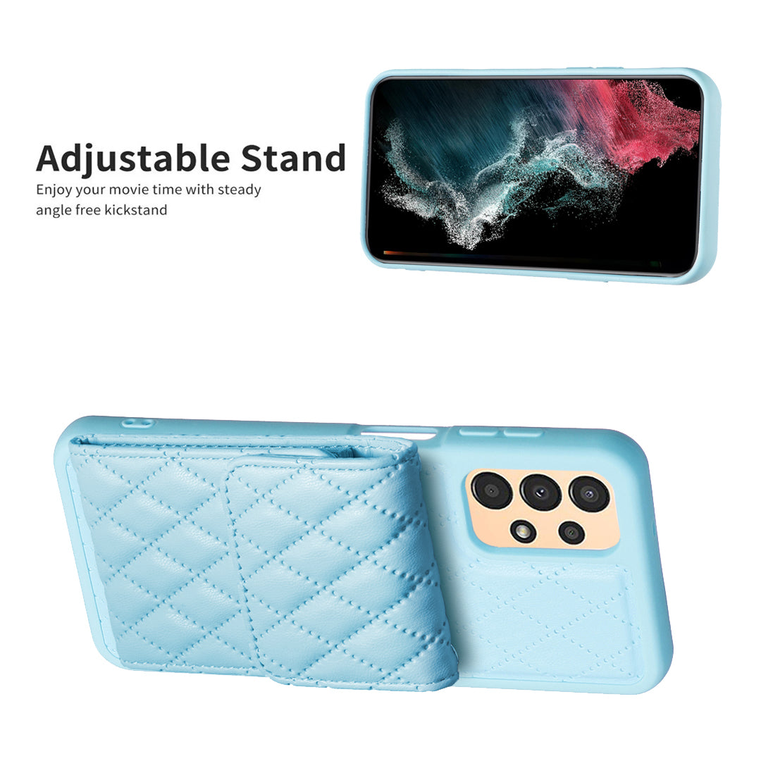 BF22-Style For Samsung Galaxy A13 4G / 5G Phone Case Card Holder Kickstand Leather TPU Cover