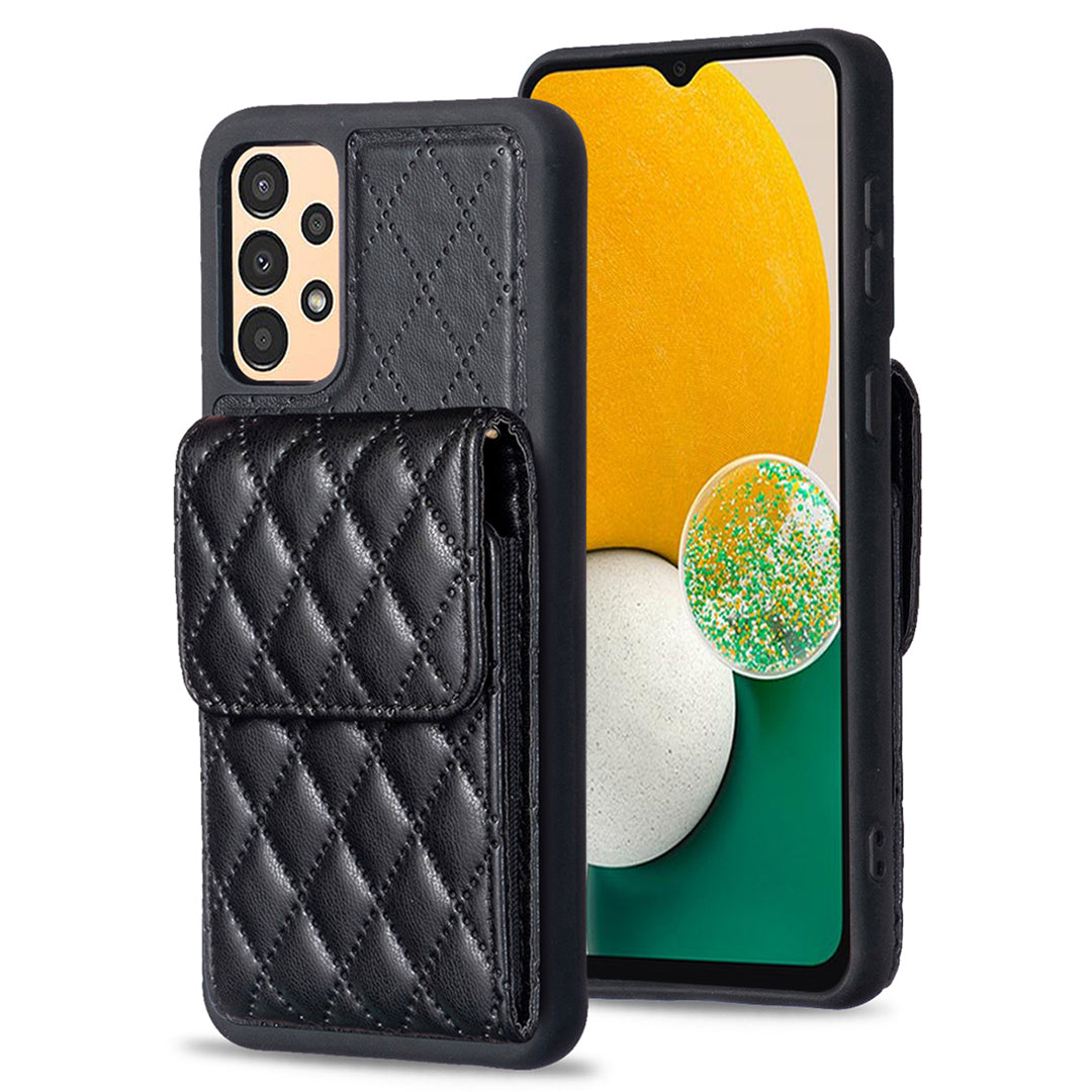 BF22-Style For Samsung Galaxy A13 4G / 5G Phone Case Card Holder Kickstand Leather TPU Cover