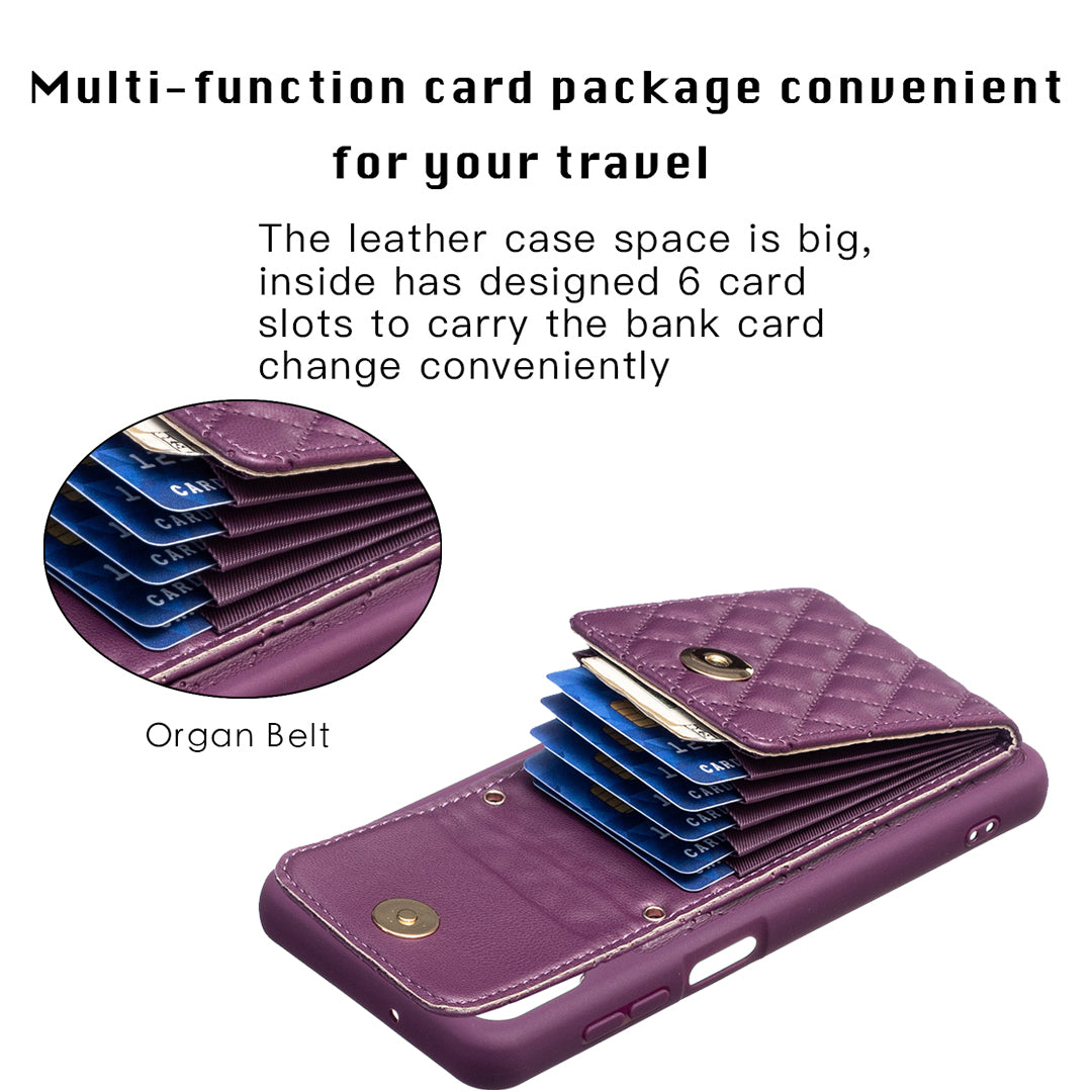 BF22-Style For Samsung Galaxy A12 Kickstand Phone Case Card Holder Leather TPU Phone Cover